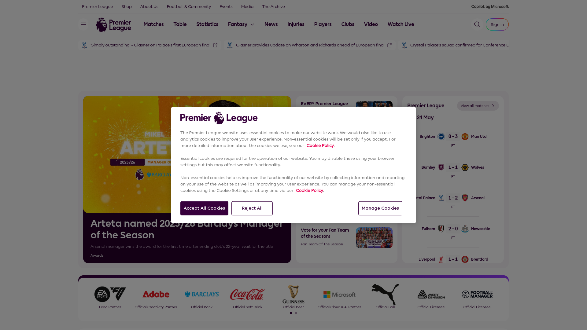 Website screenshot