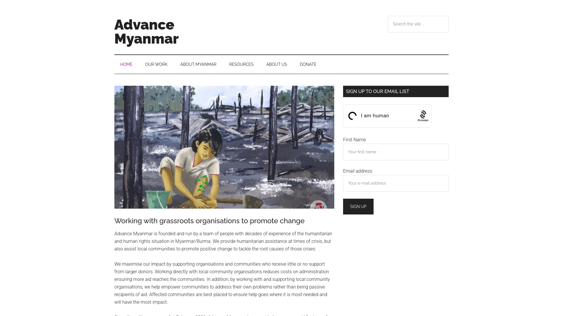 Website screenshot
