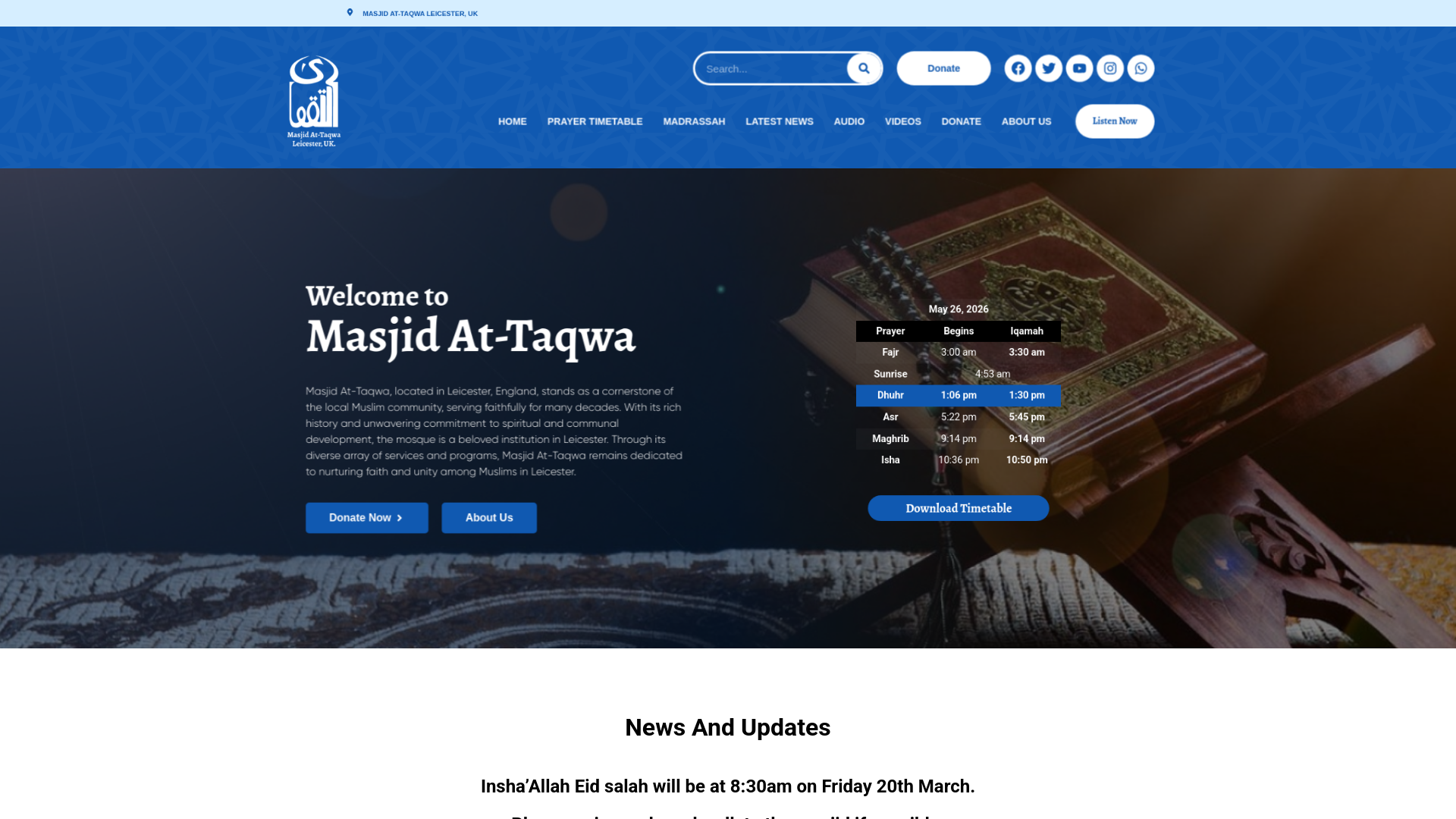 Website screenshot
