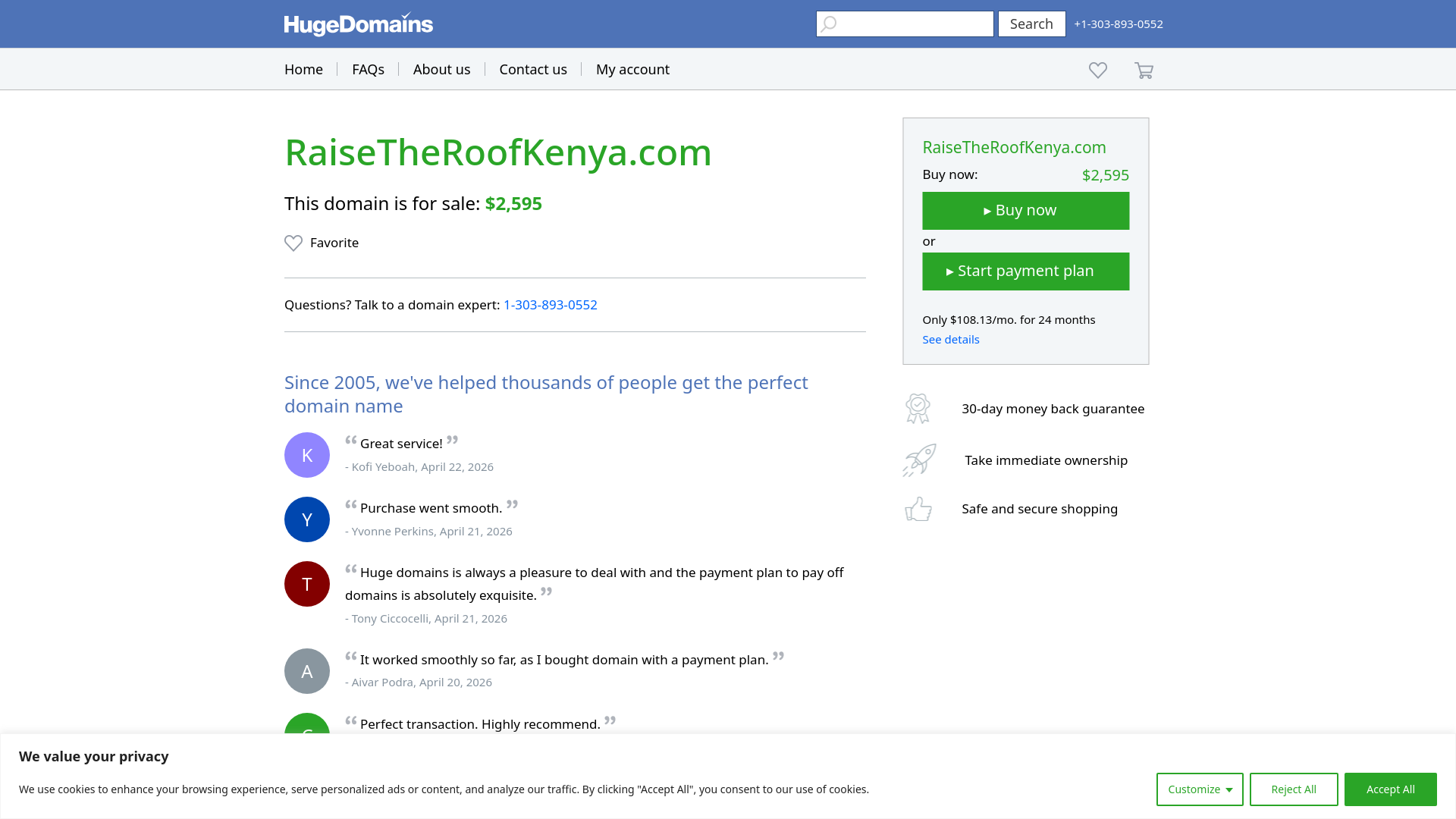 Website screenshot