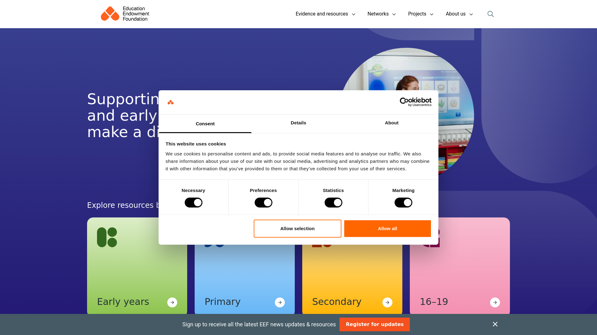 Website screenshot