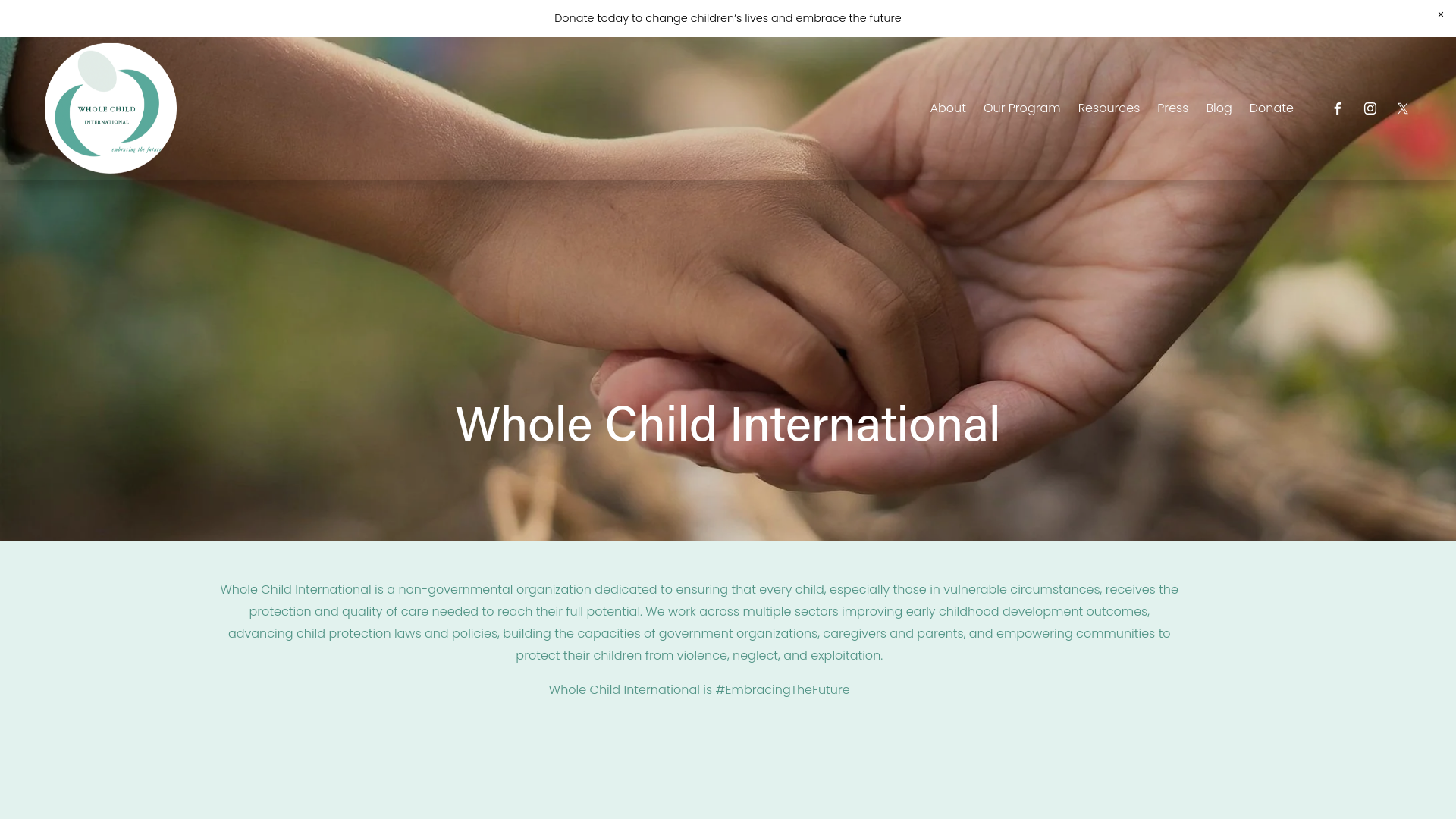 Website screenshot