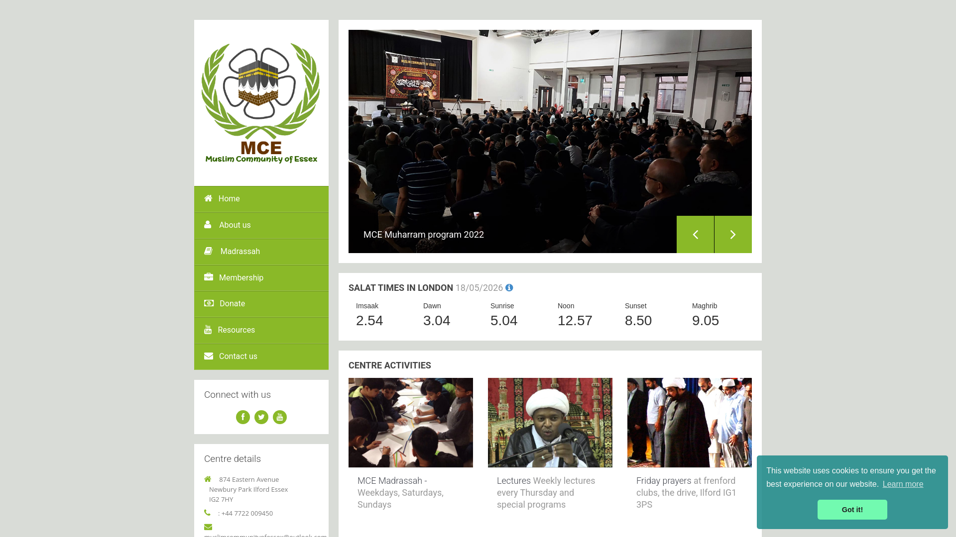 Website screenshot