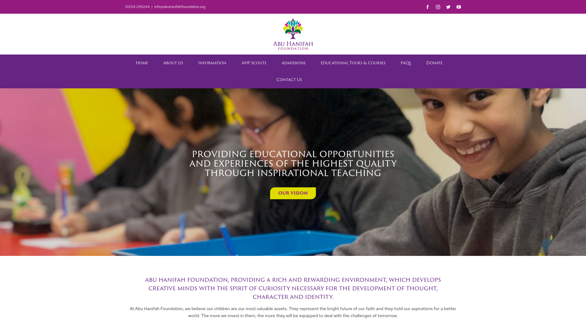 Website screenshot