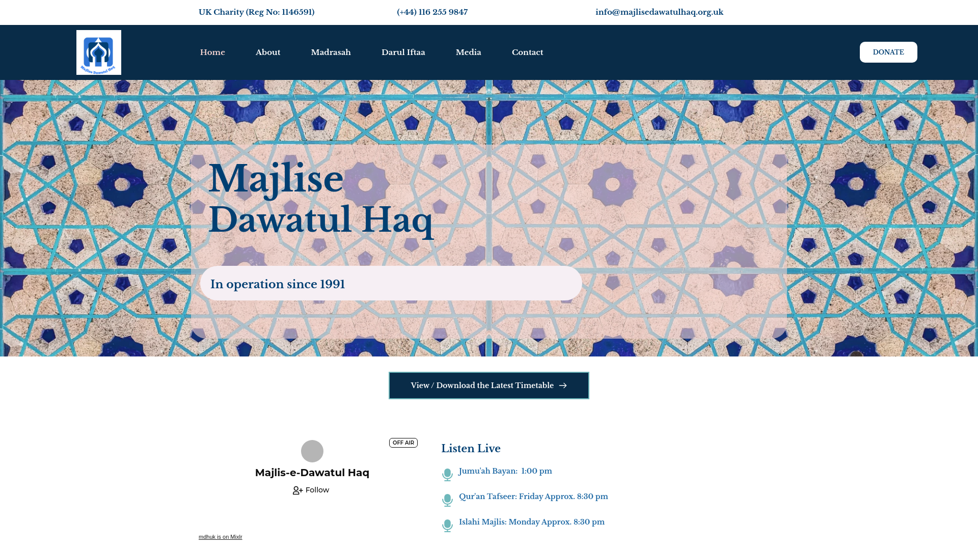 Website screenshot