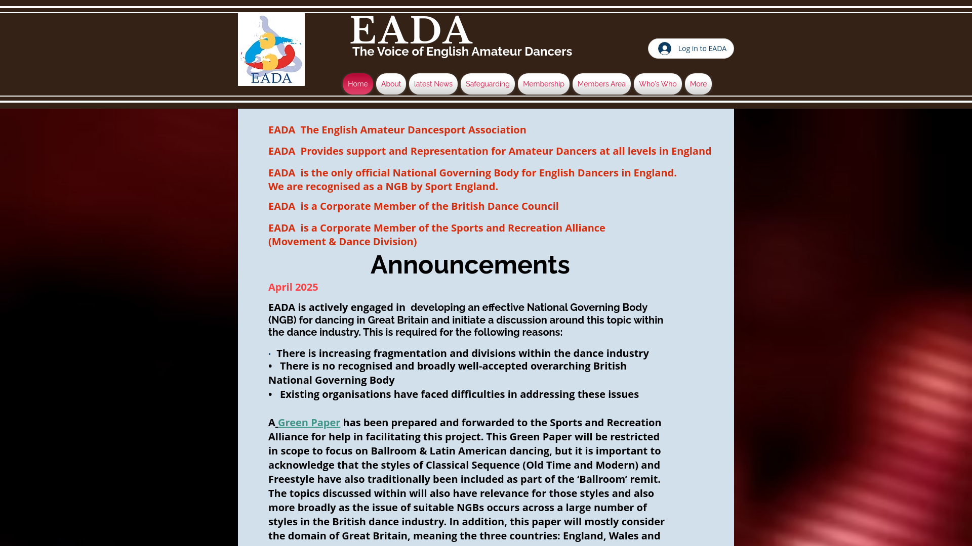 Website screenshot