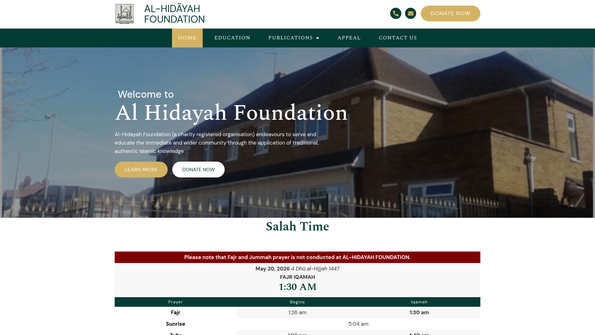 Website screenshot