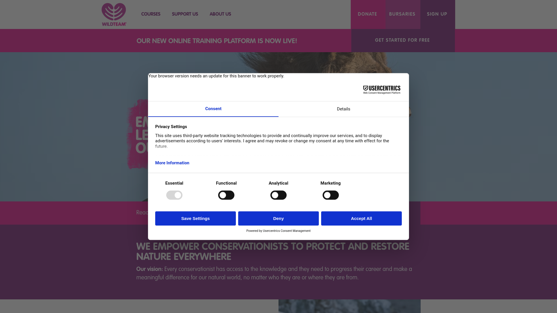 Website screenshot