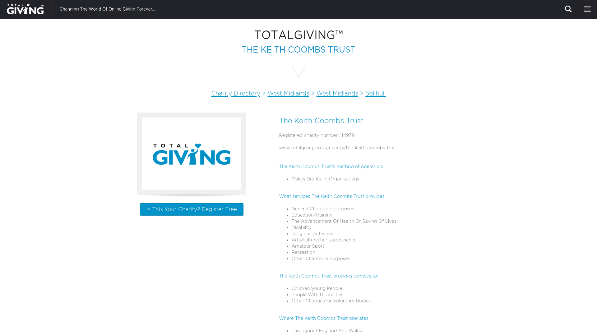 Website screenshot
