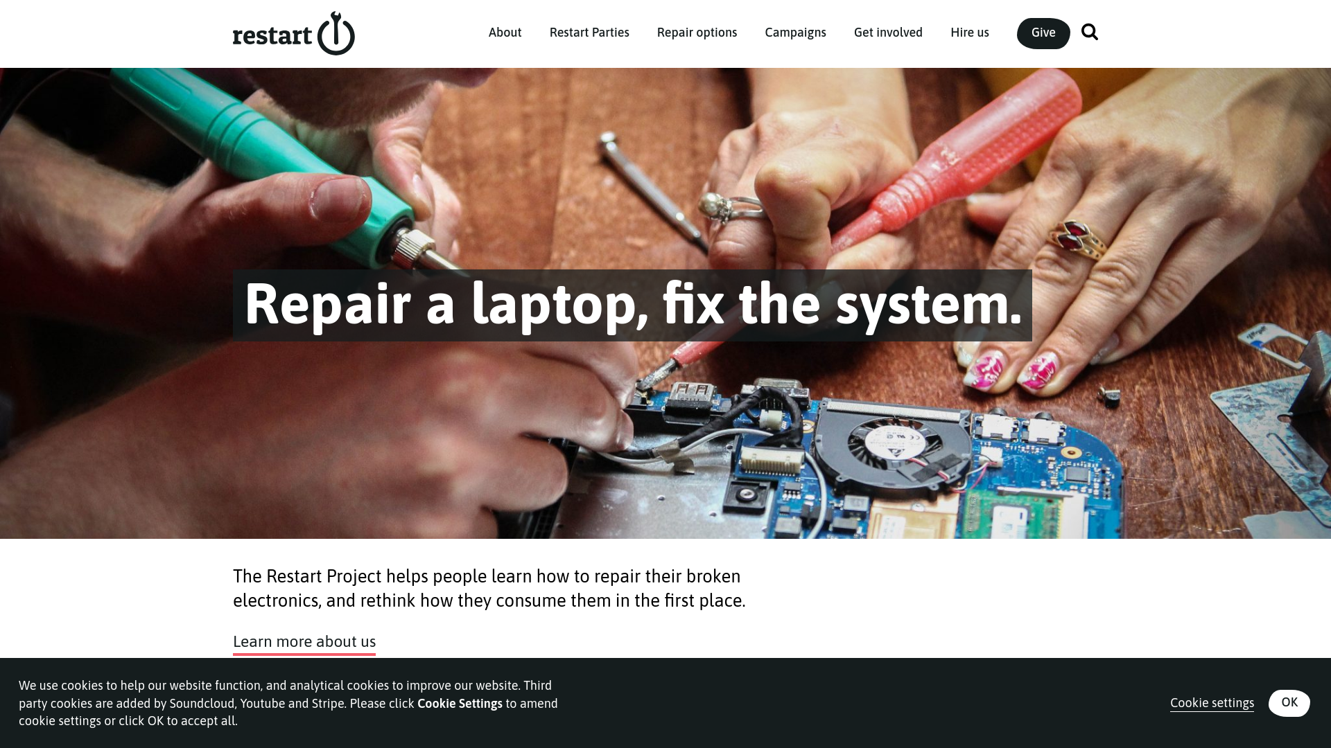 Website screenshot