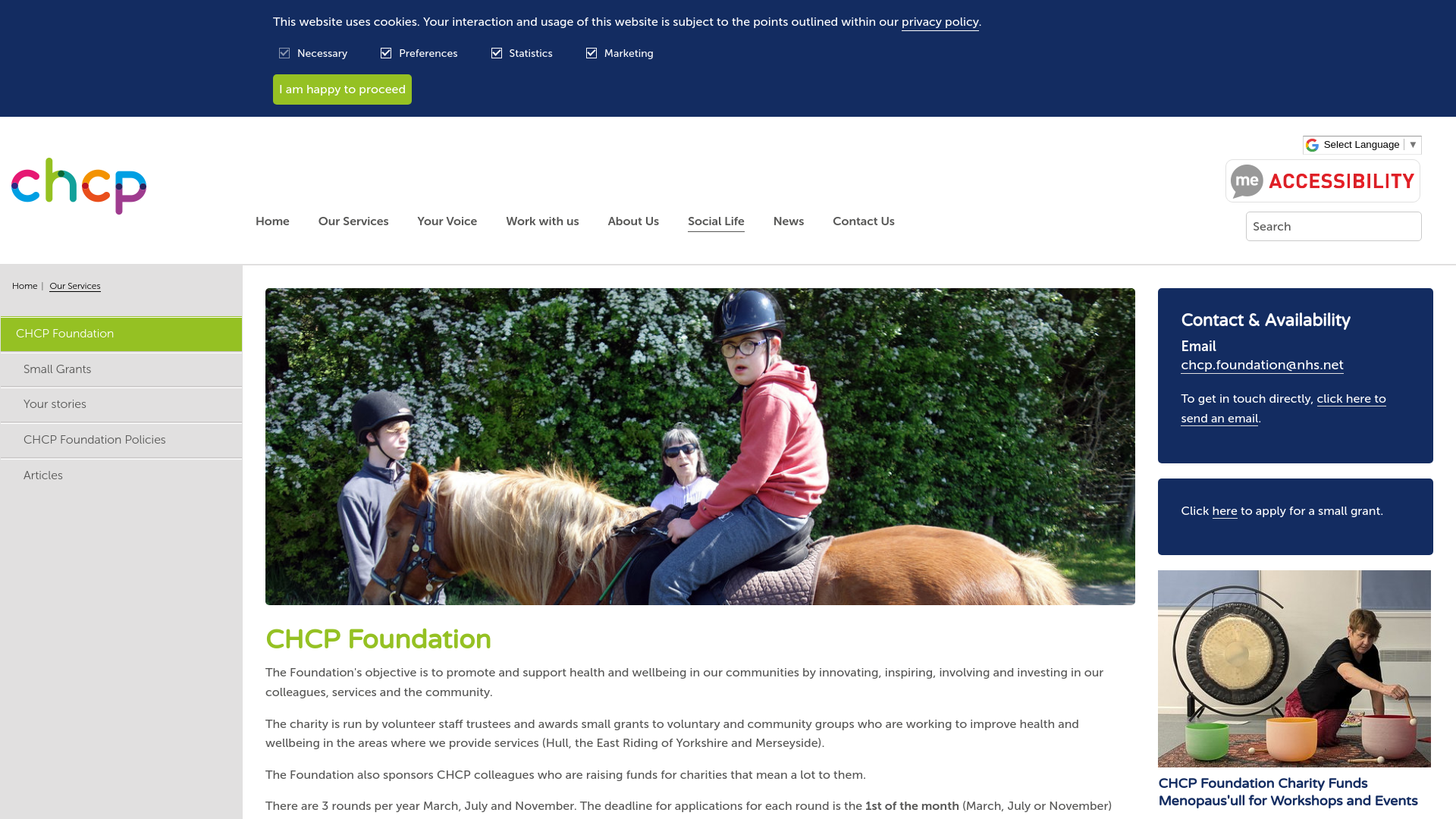 Website screenshot