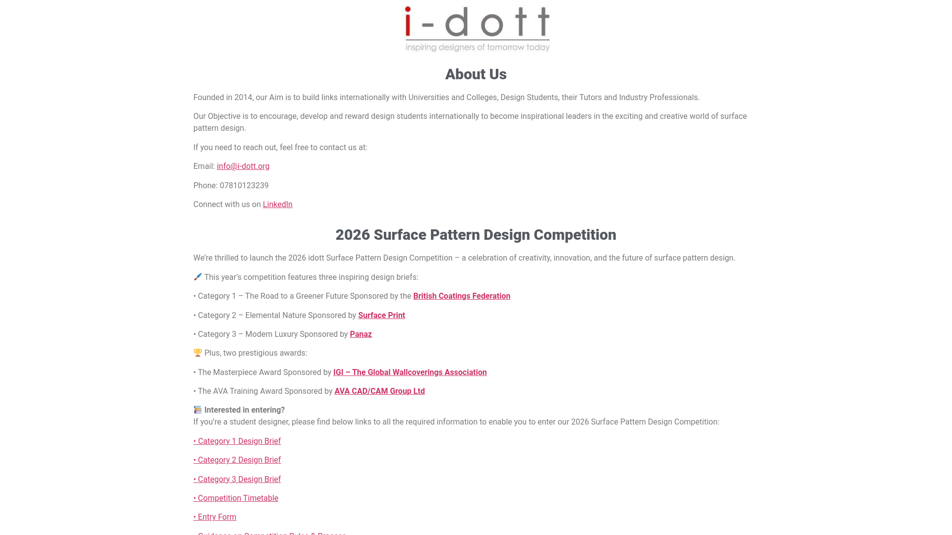 Website screenshot