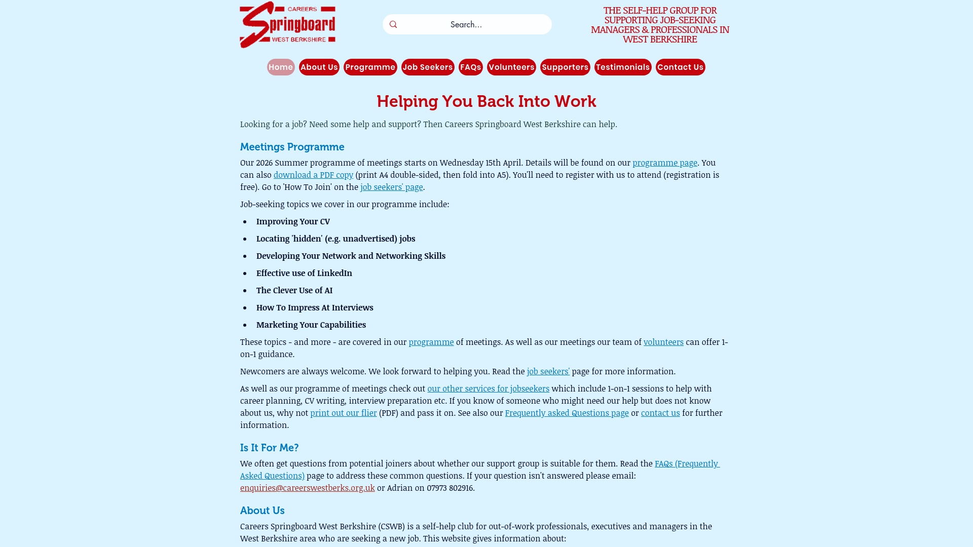 Website screenshot