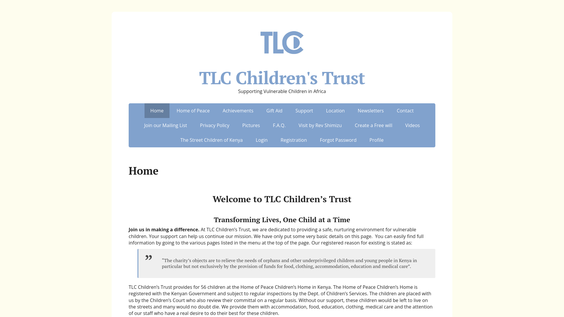 Website screenshot