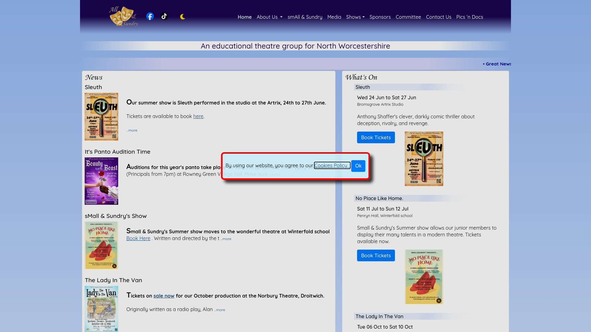 Website screenshot