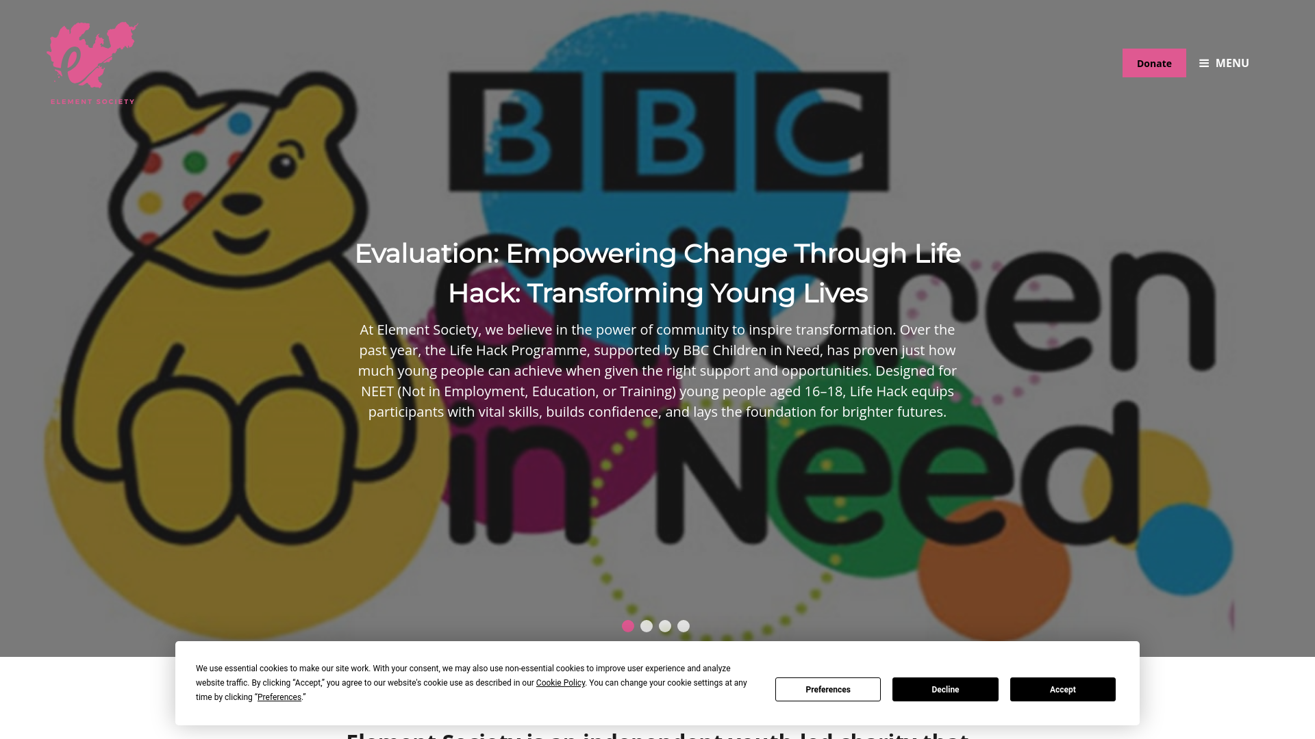 Website screenshot