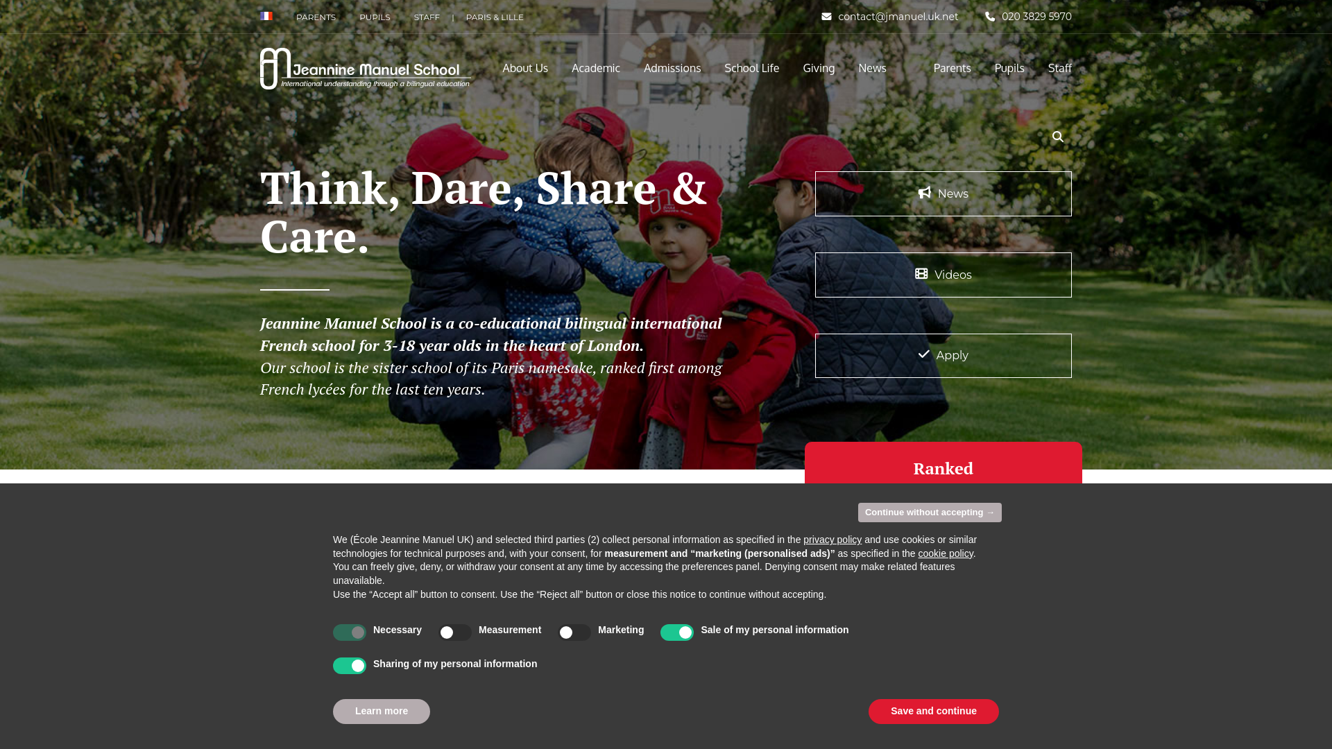 Website screenshot