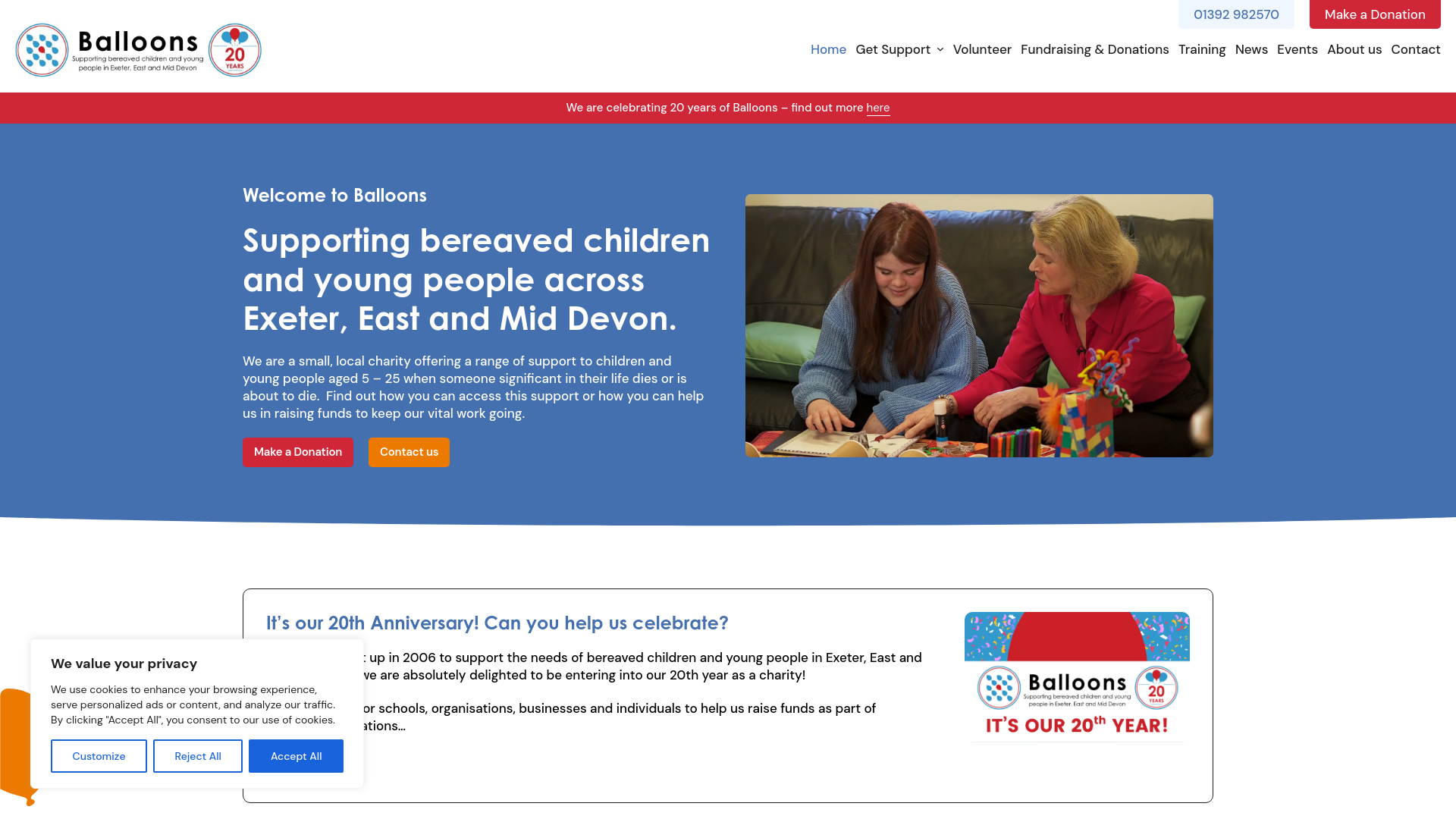 Website screenshot