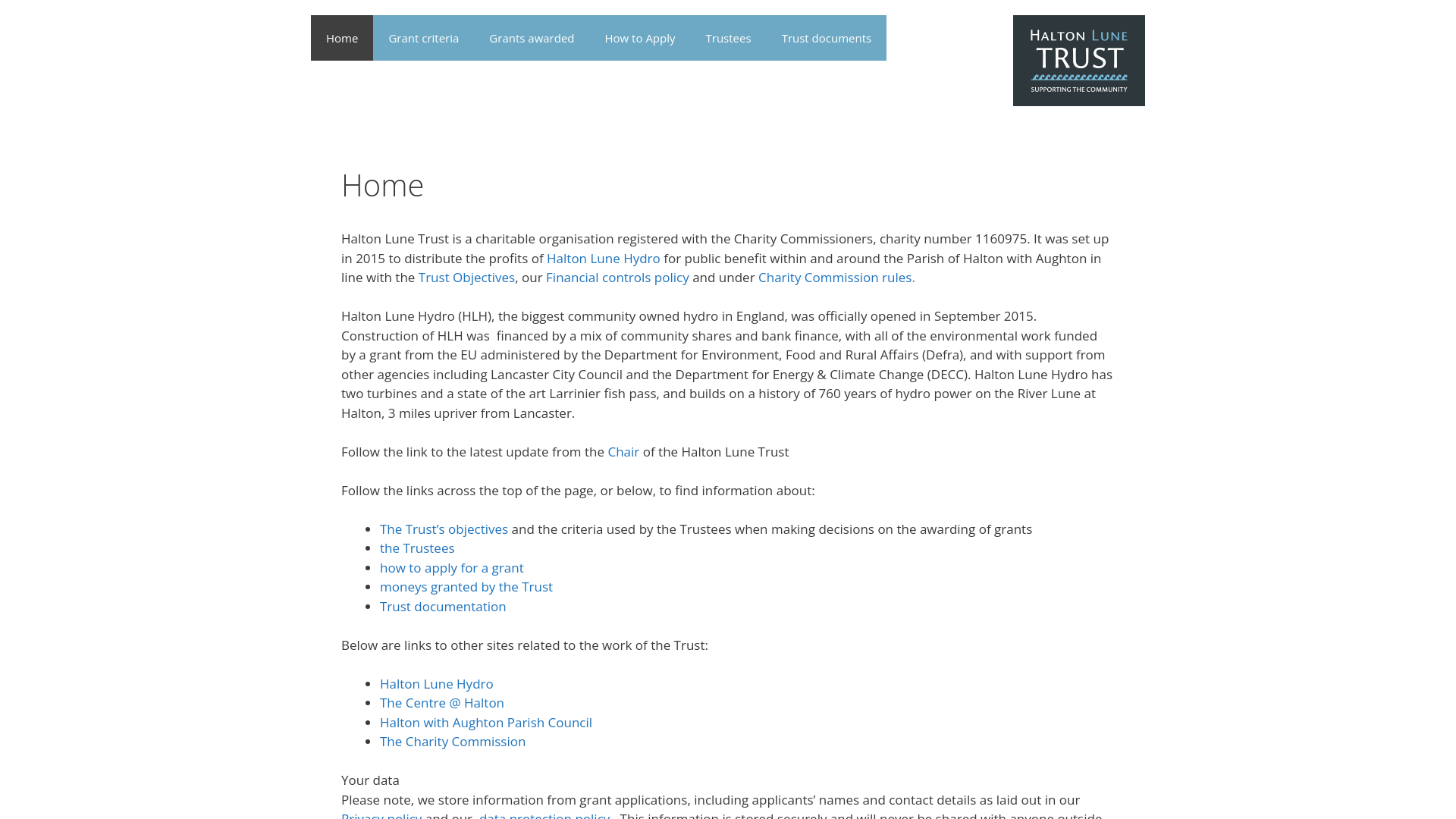Website screenshot