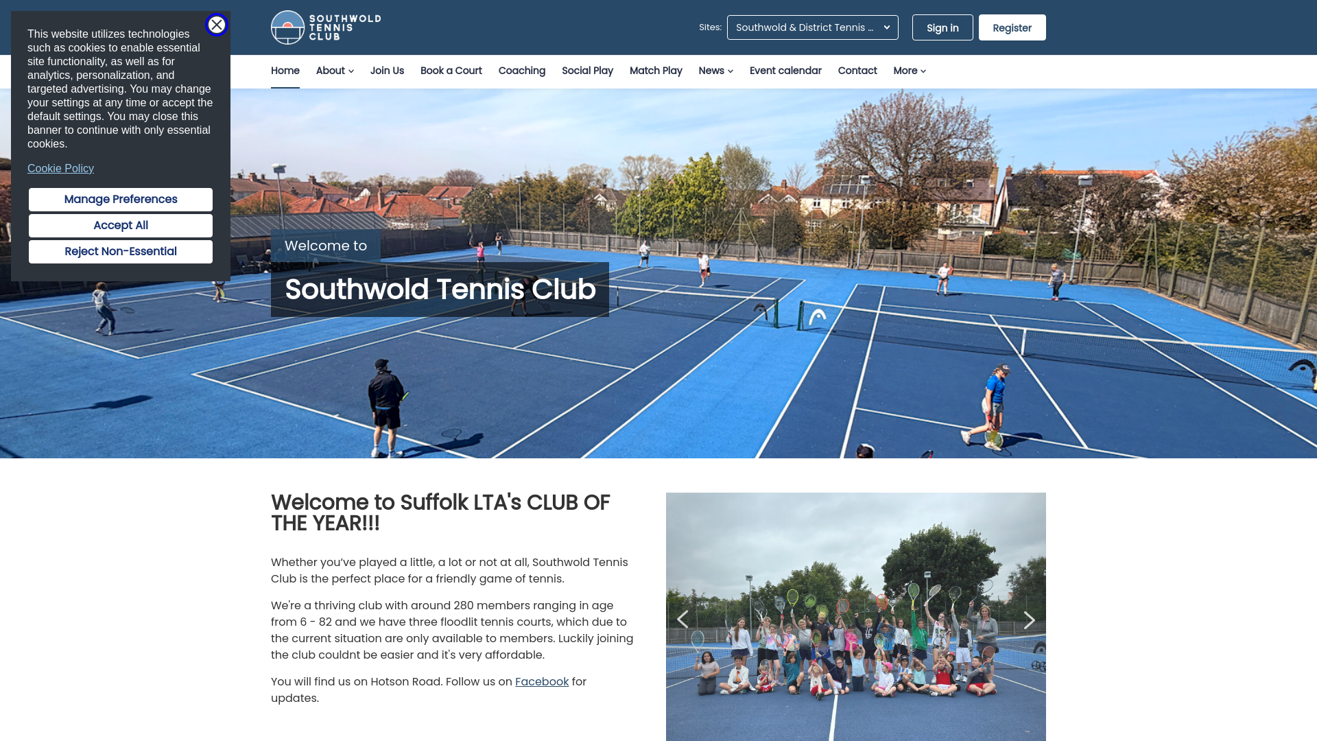 Website screenshot