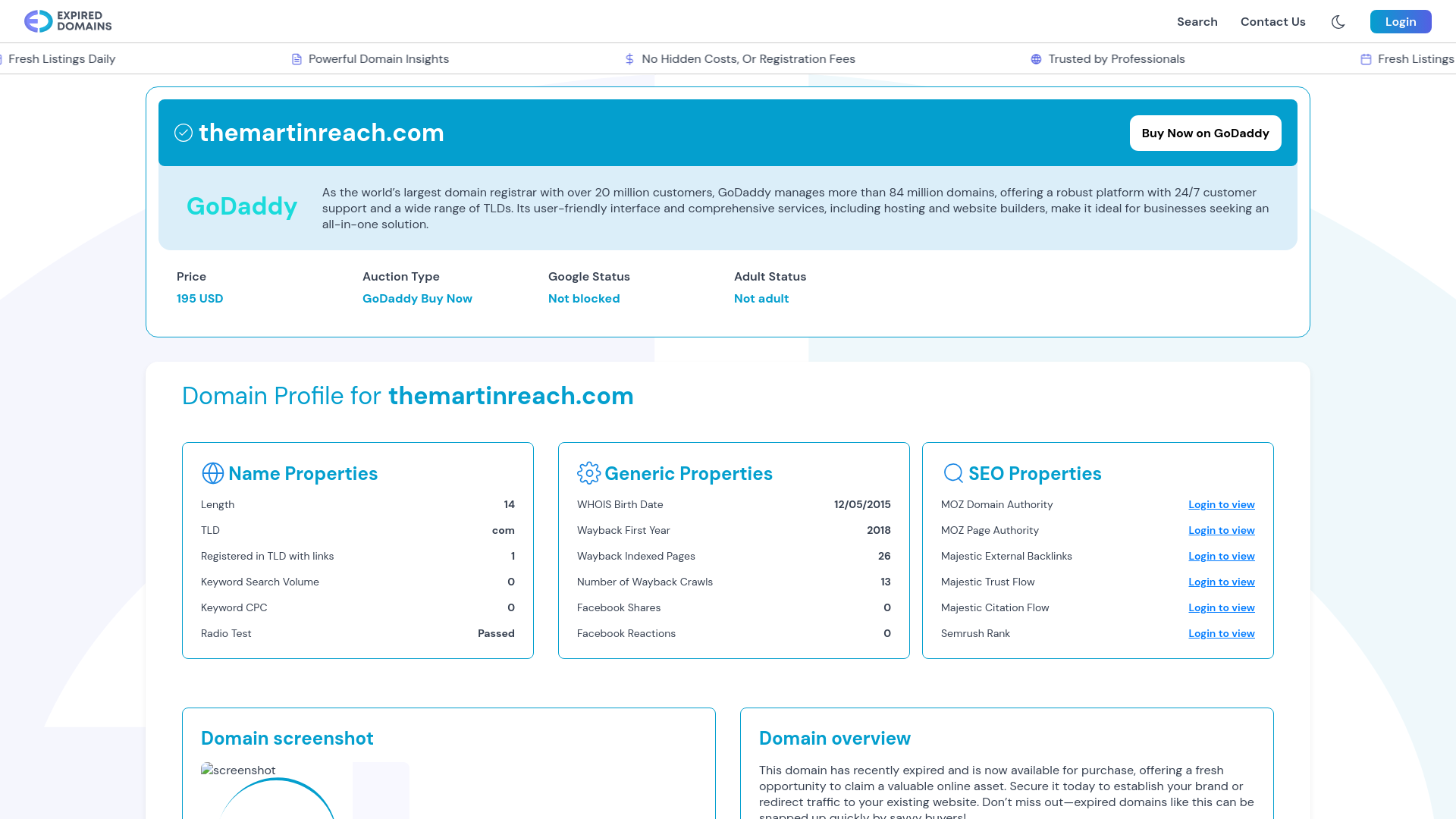 Website screenshot