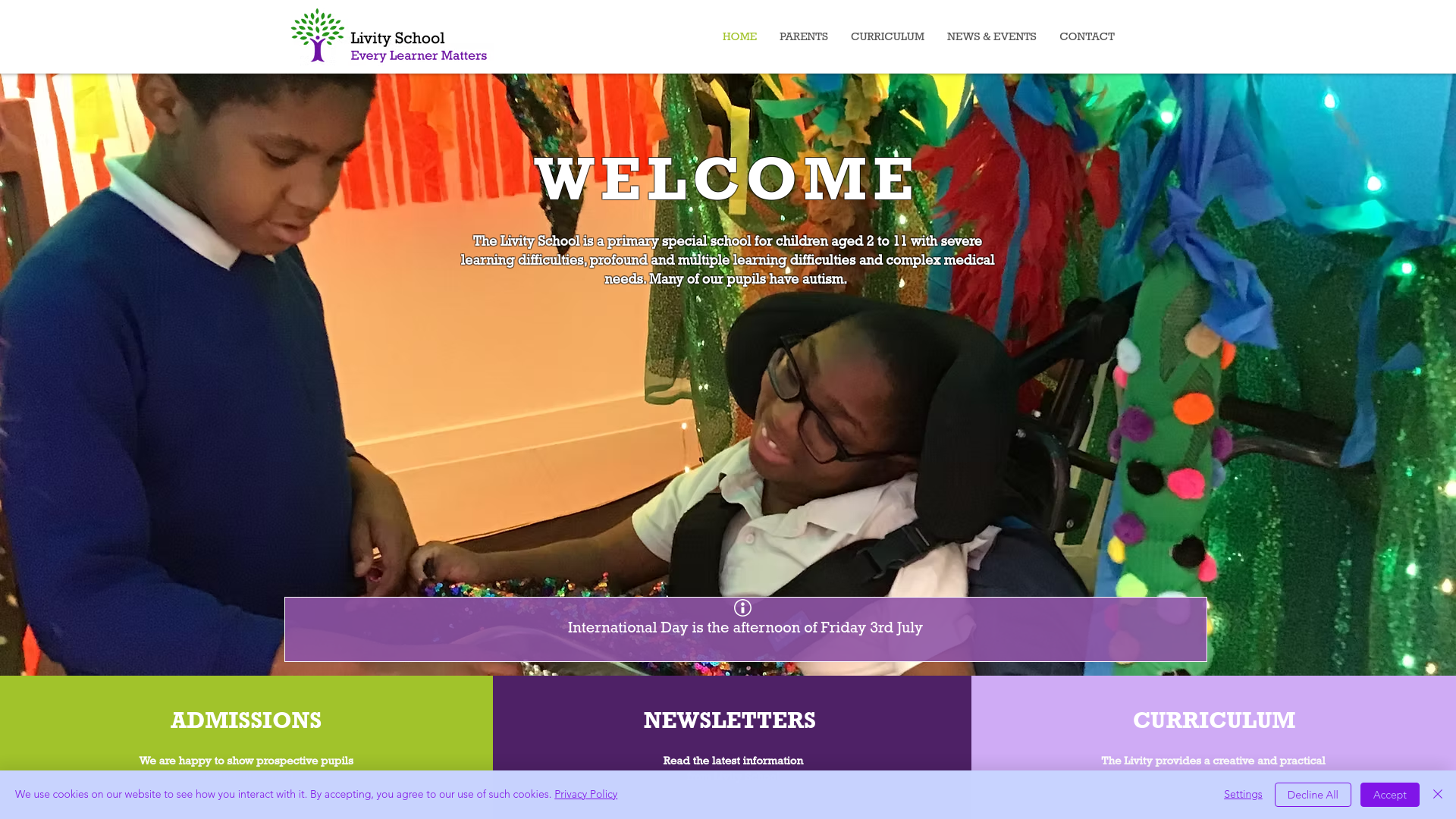 Website screenshot