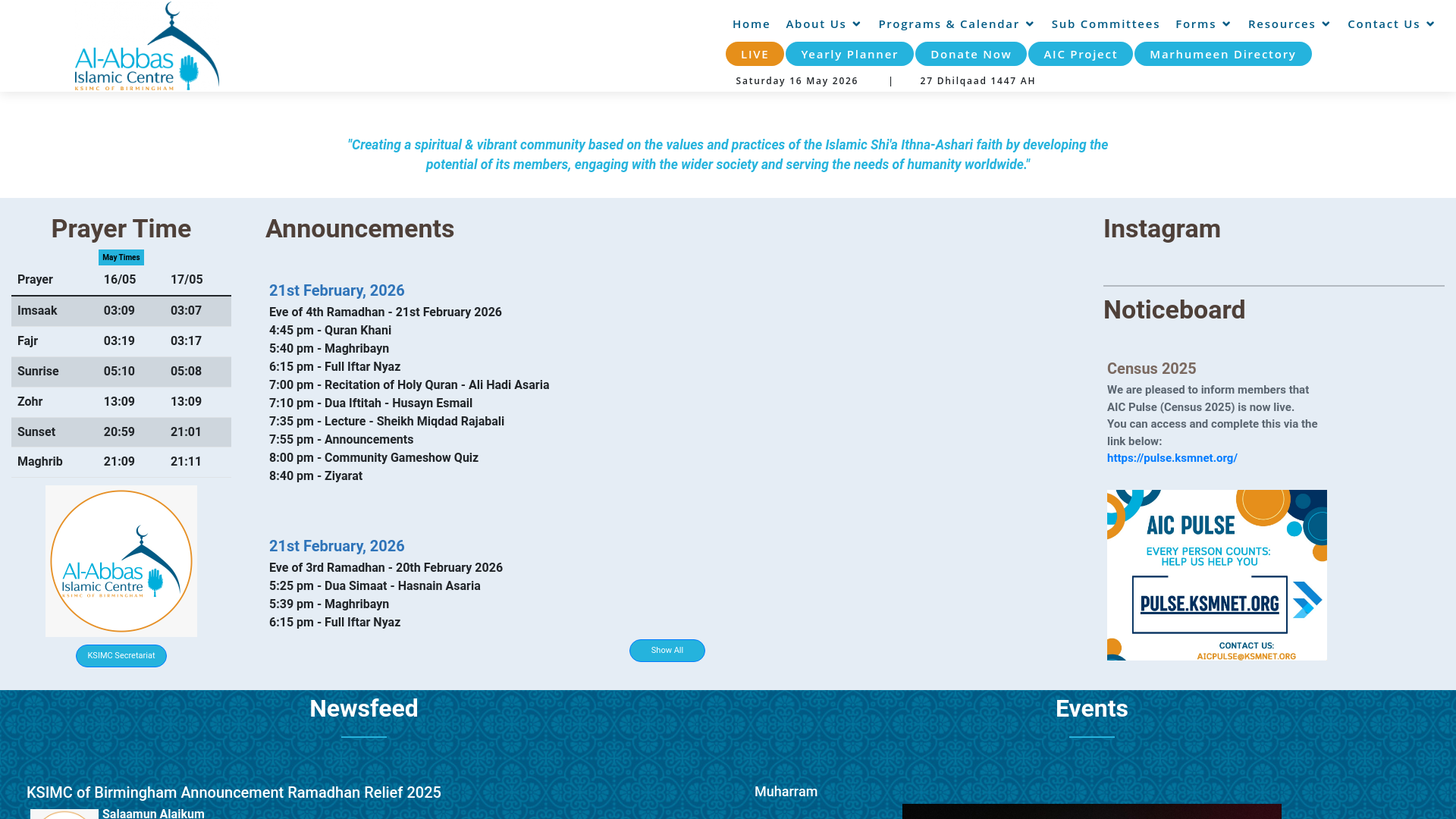 Website screenshot