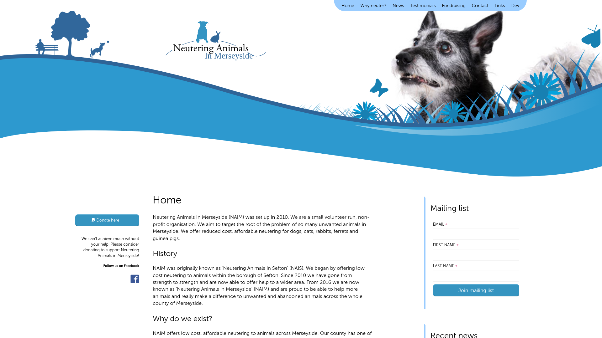 Website screenshot