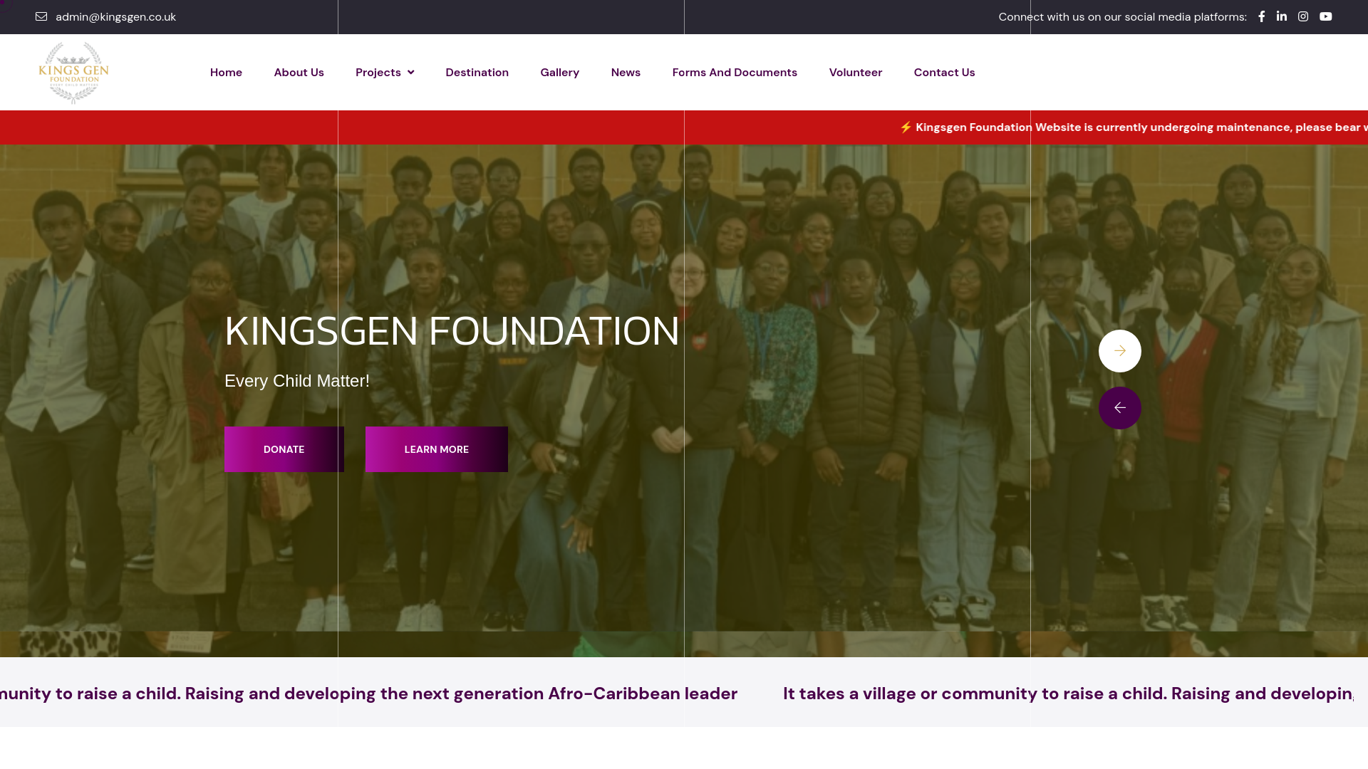 Website screenshot