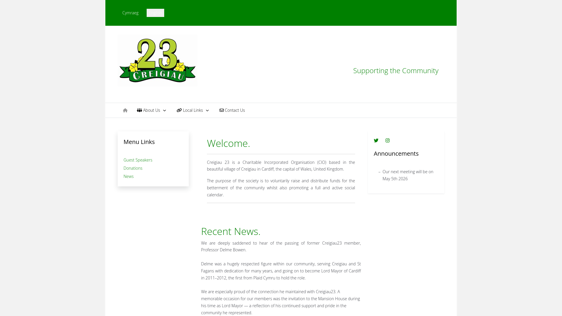 Website screenshot