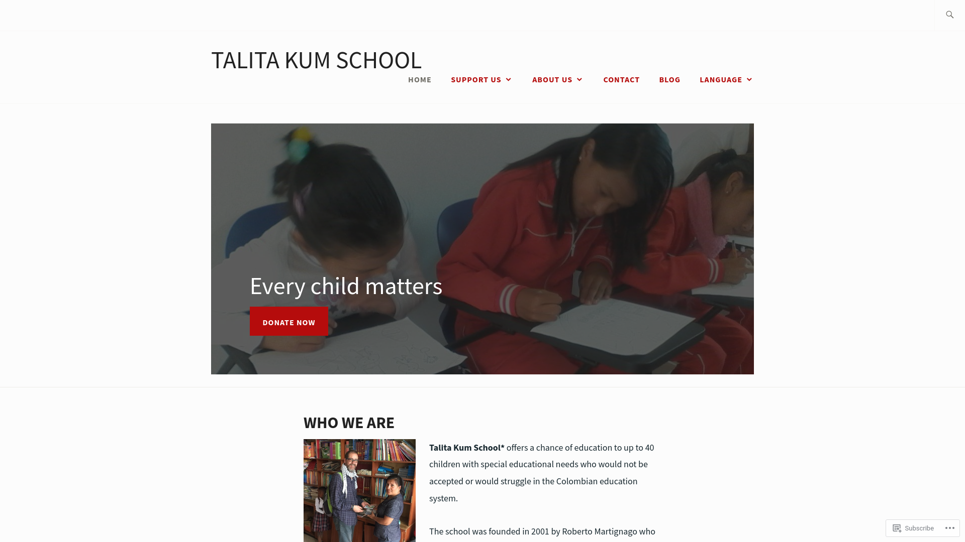 Website screenshot