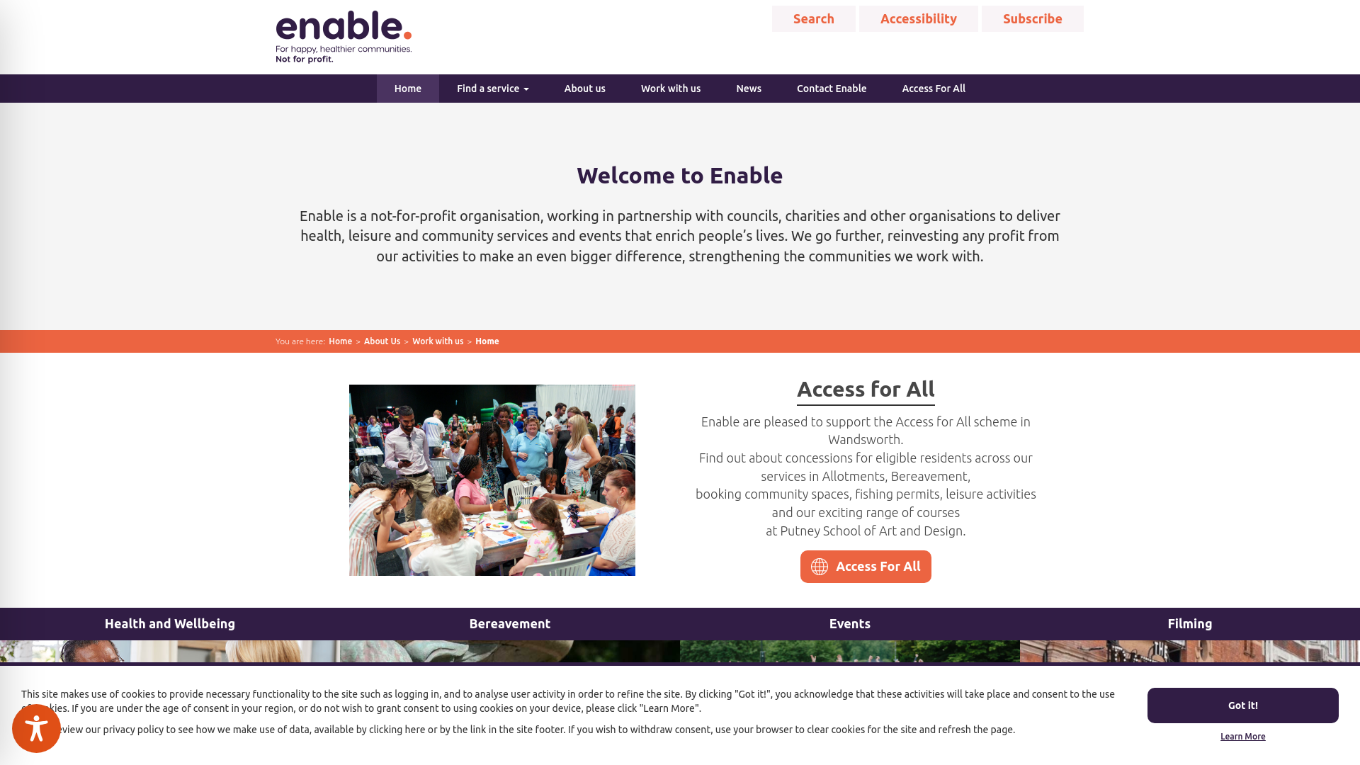 Website screenshot