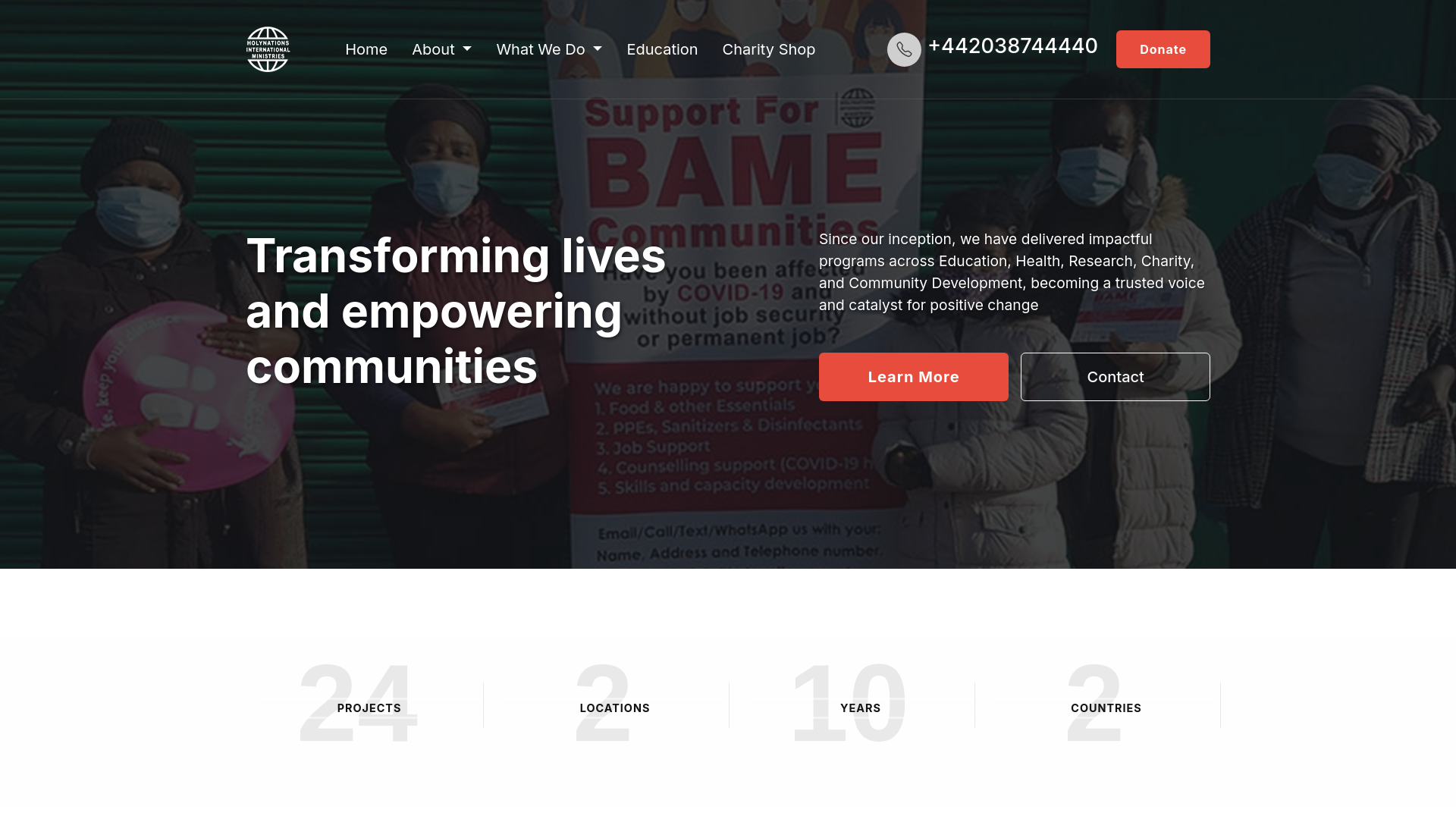 Website screenshot