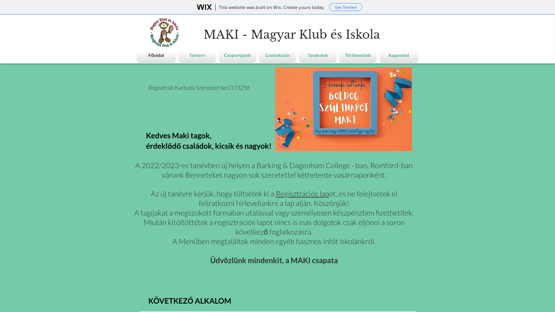 Website screenshot