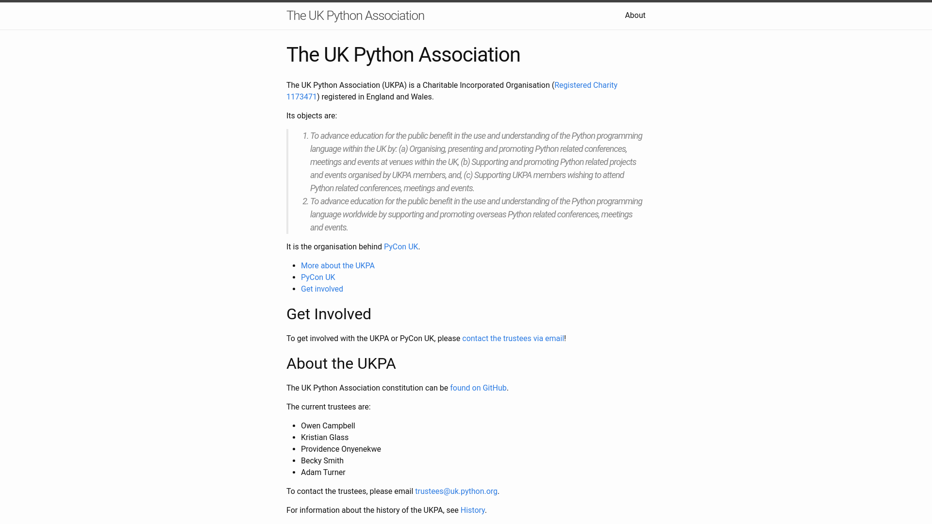 Website screenshot