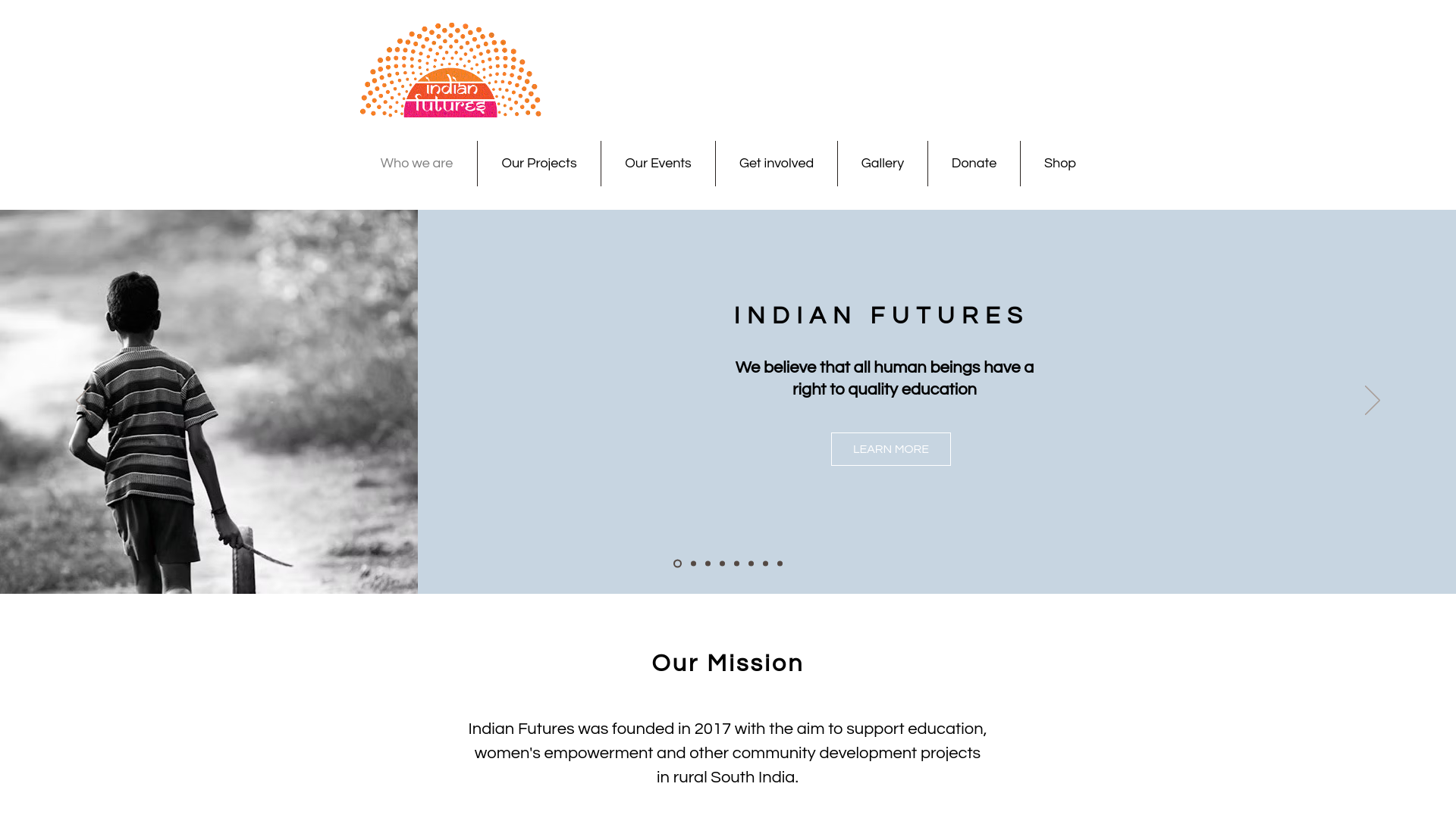 Website screenshot