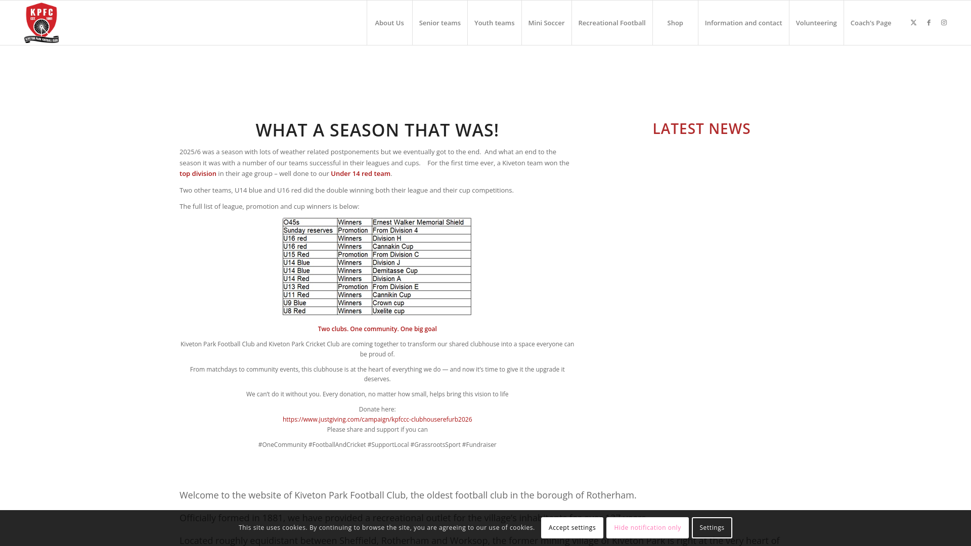 Website screenshot