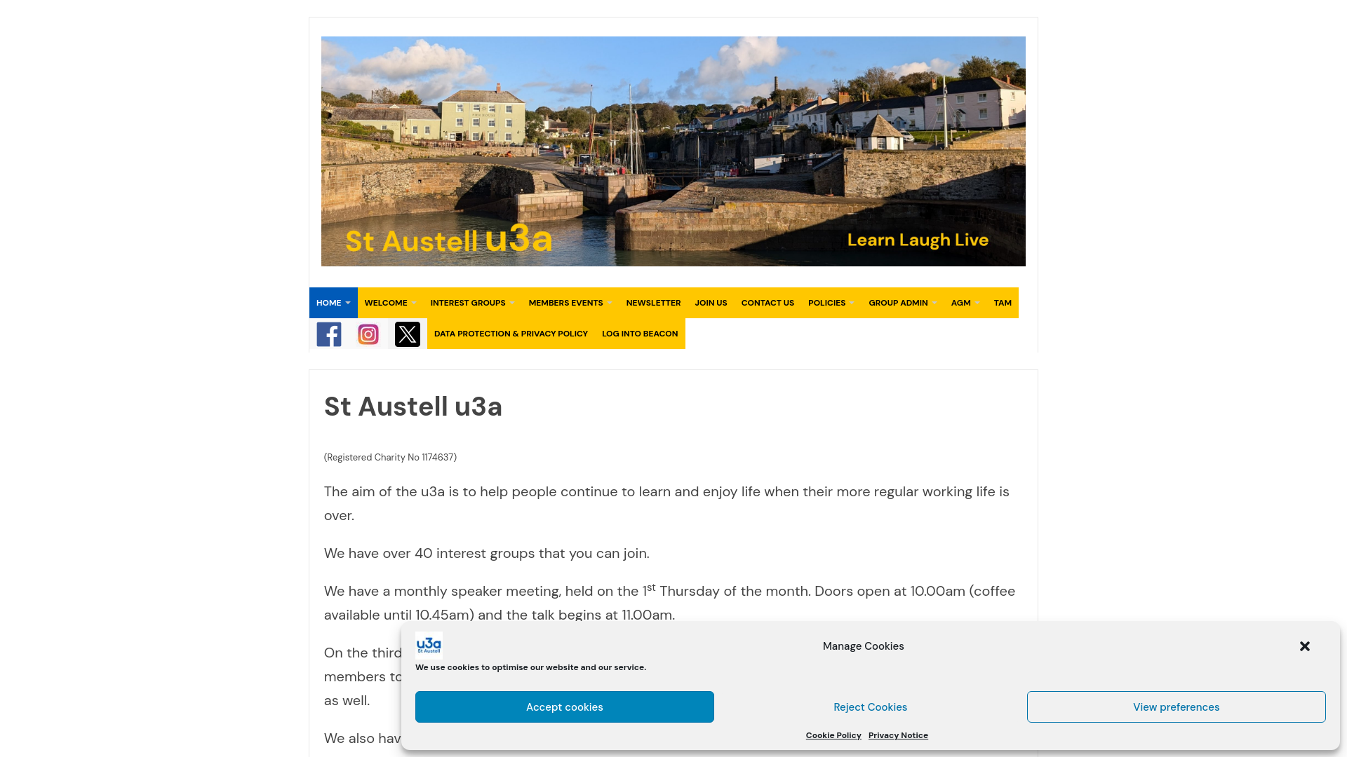Website screenshot