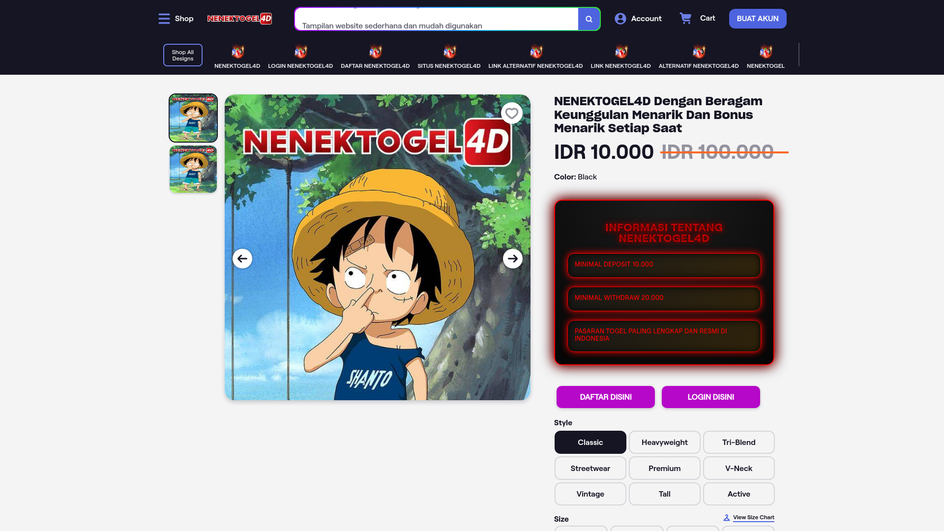 Website screenshot