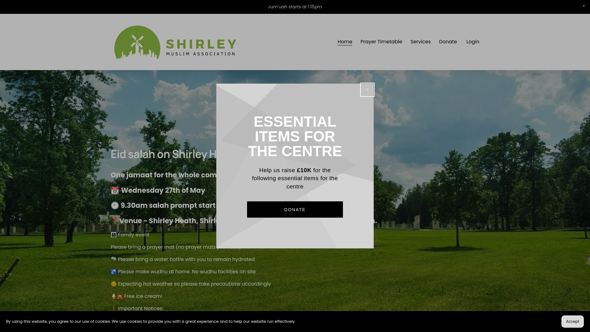 Website screenshot