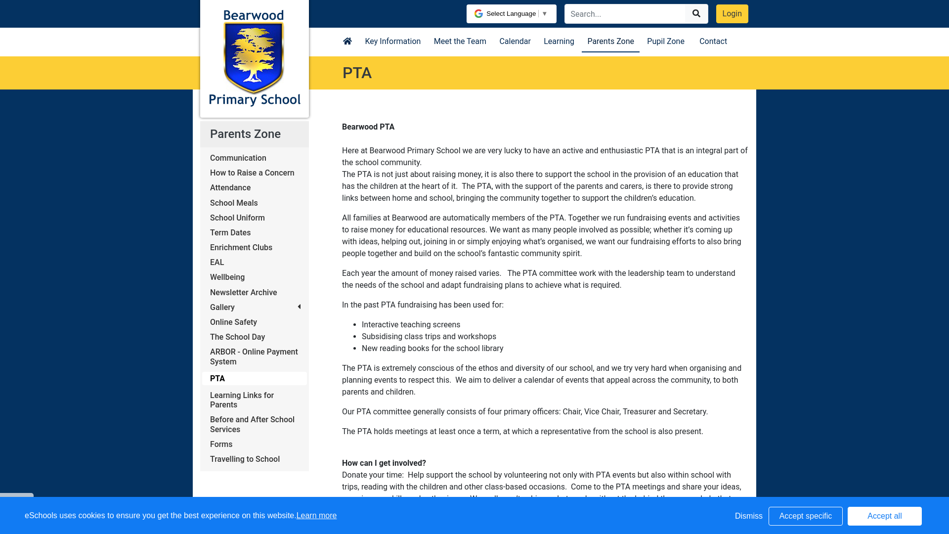 Website screenshot