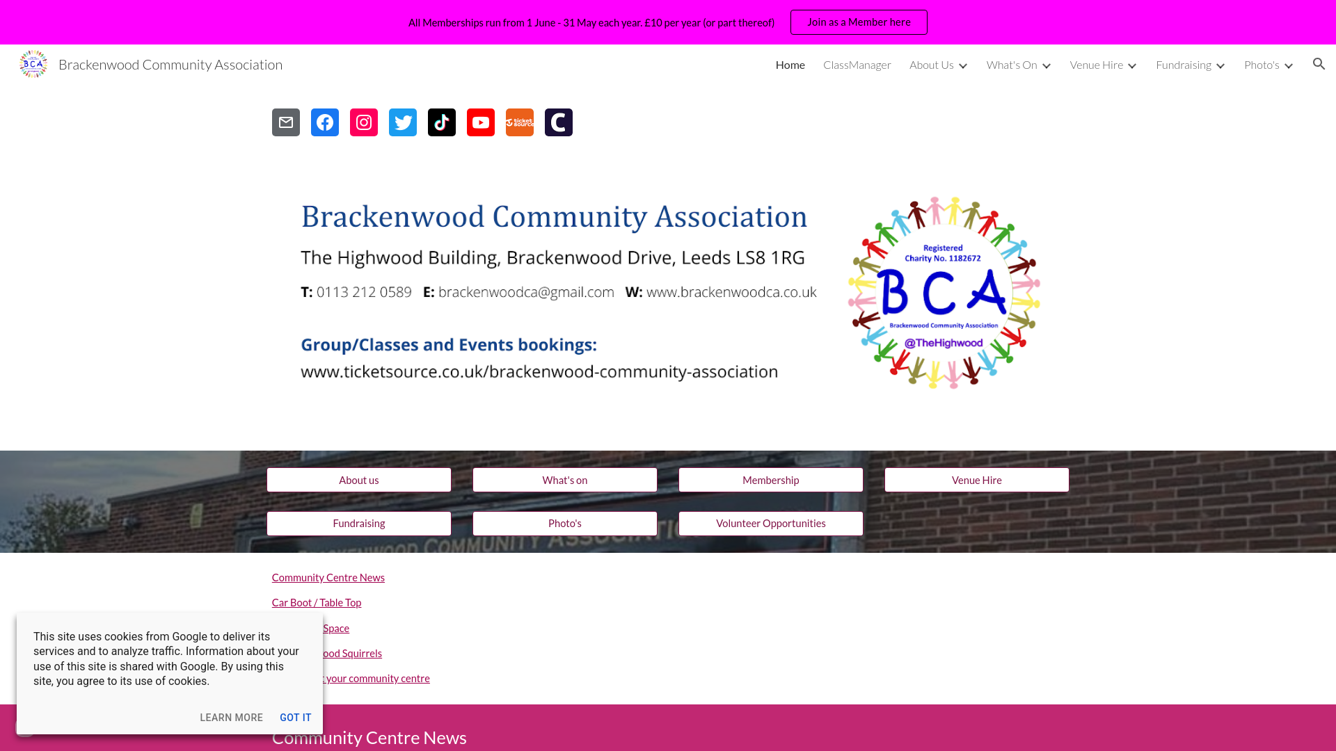 Website screenshot