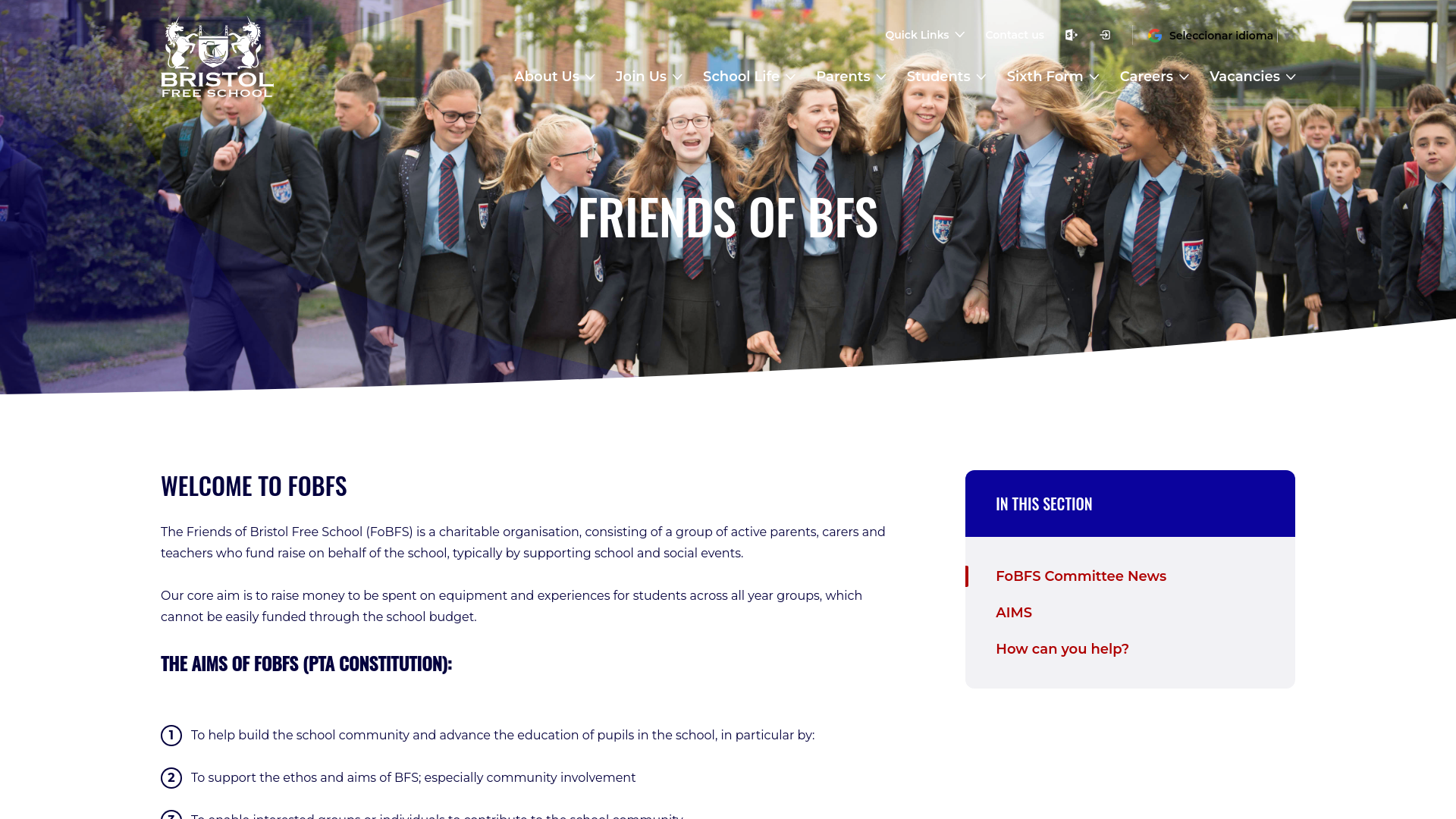 Website screenshot