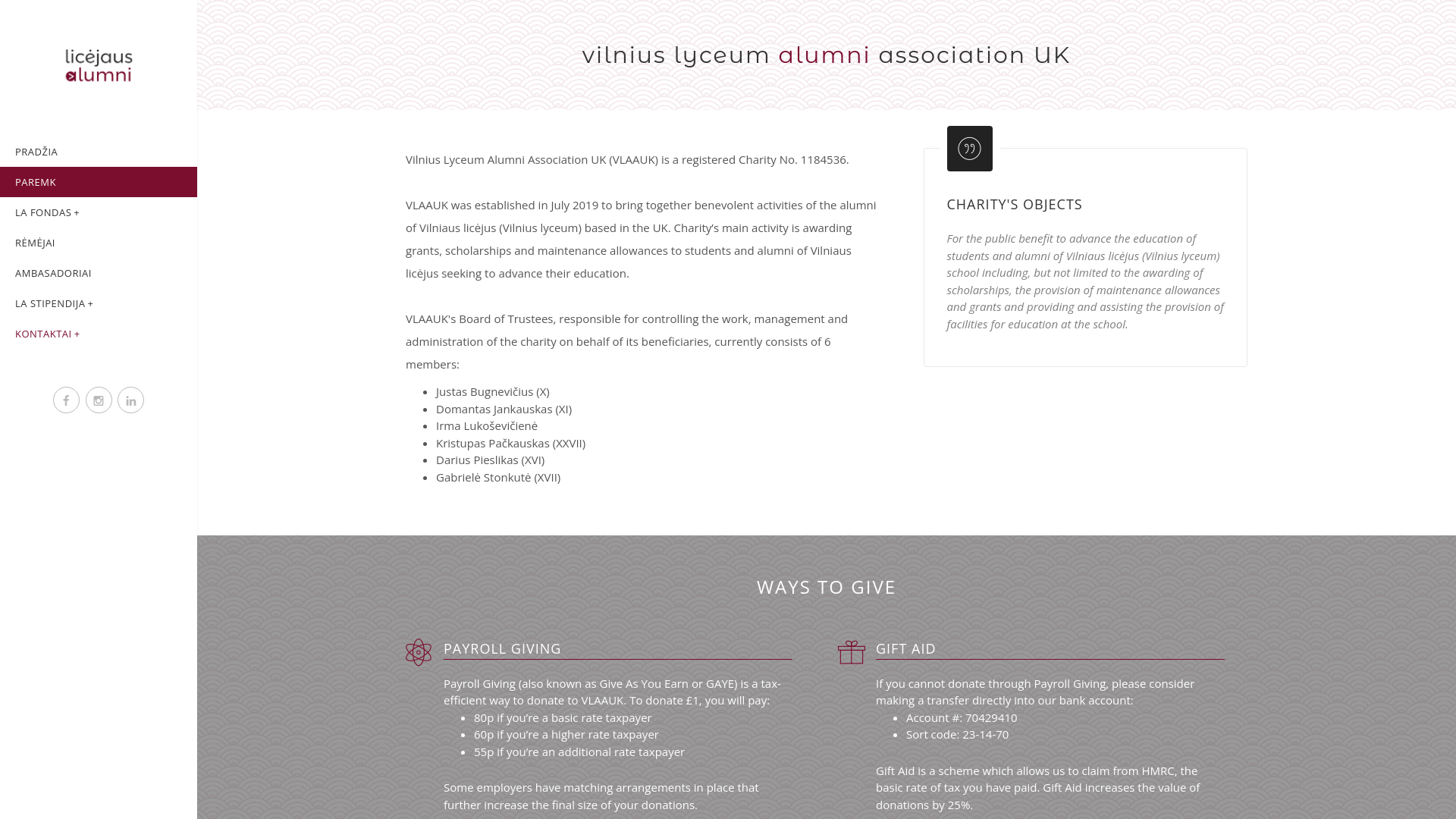 Website screenshot