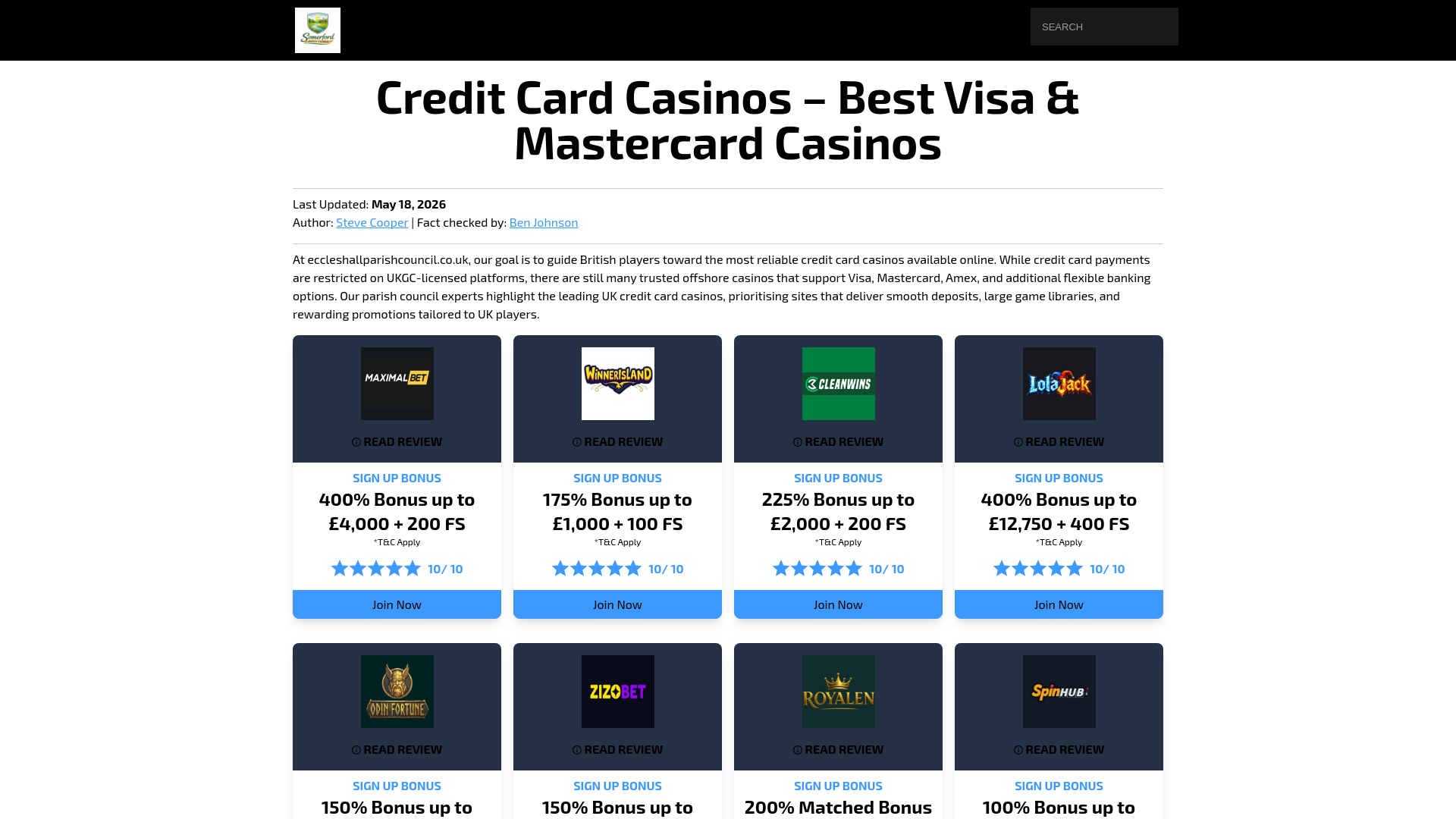 Website screenshot