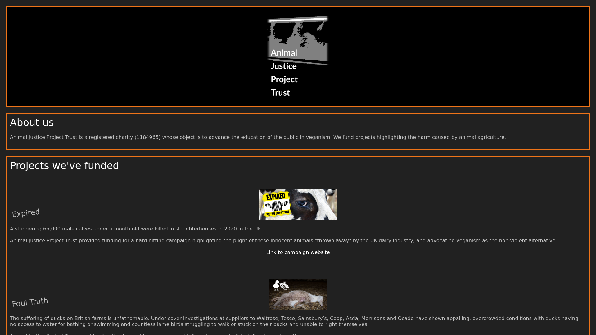 Website screenshot