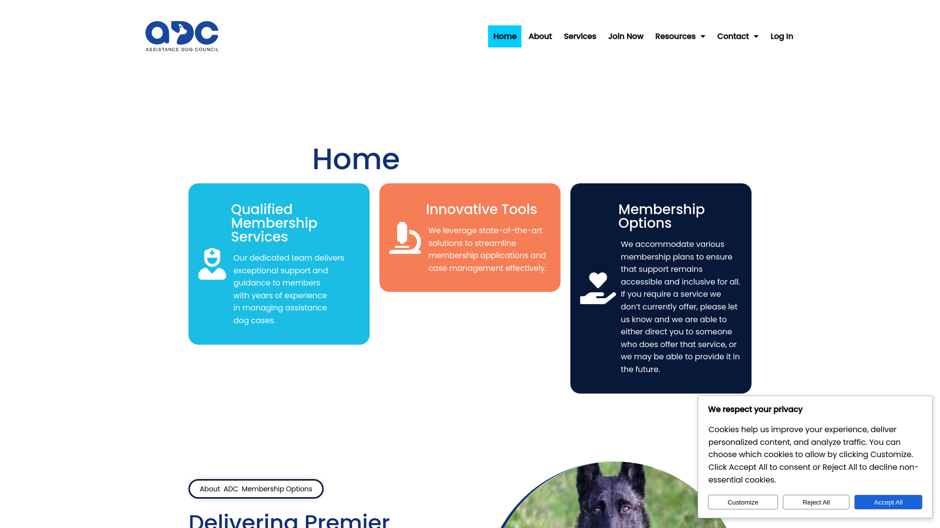 Website screenshot