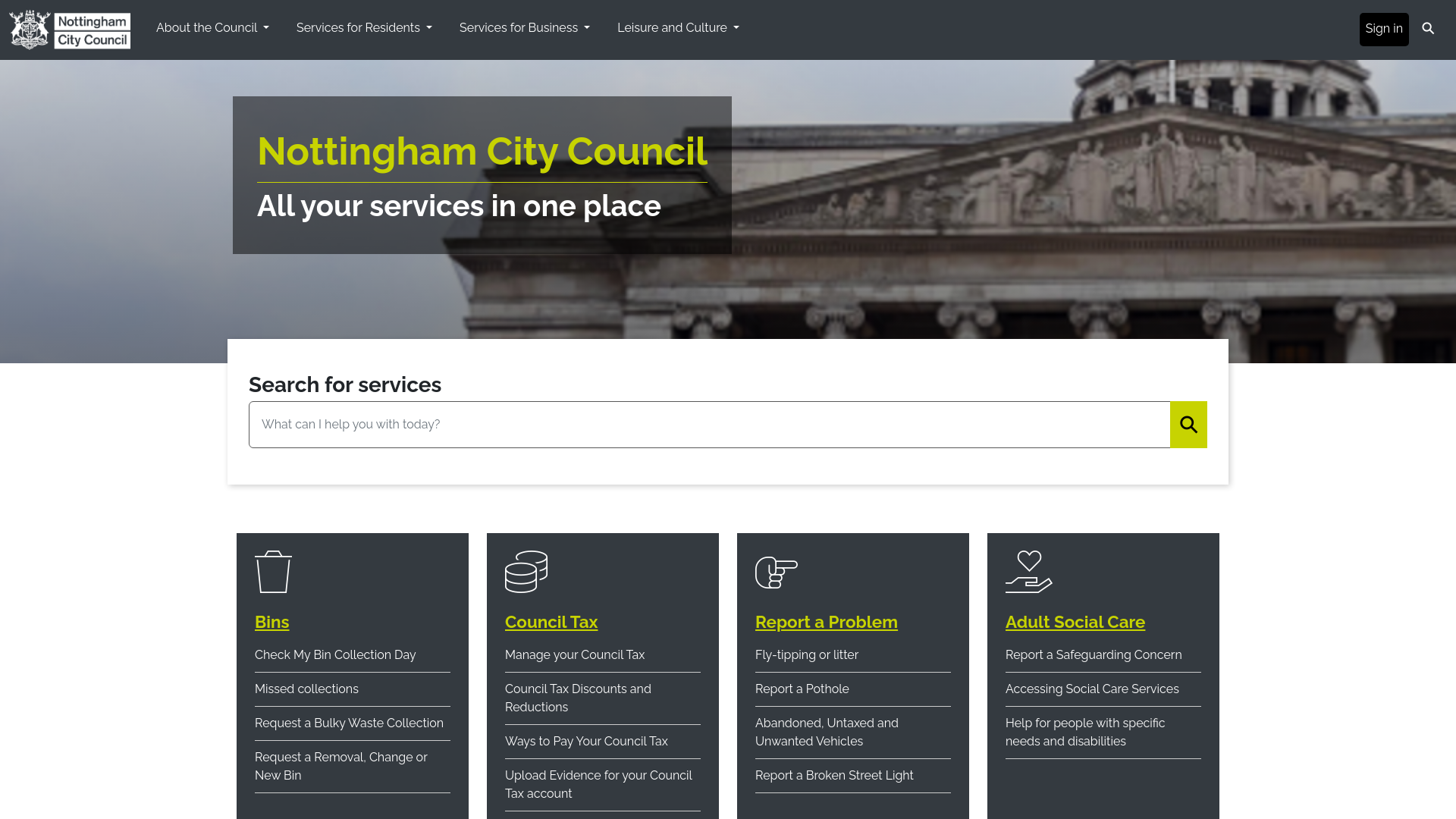 Website screenshot