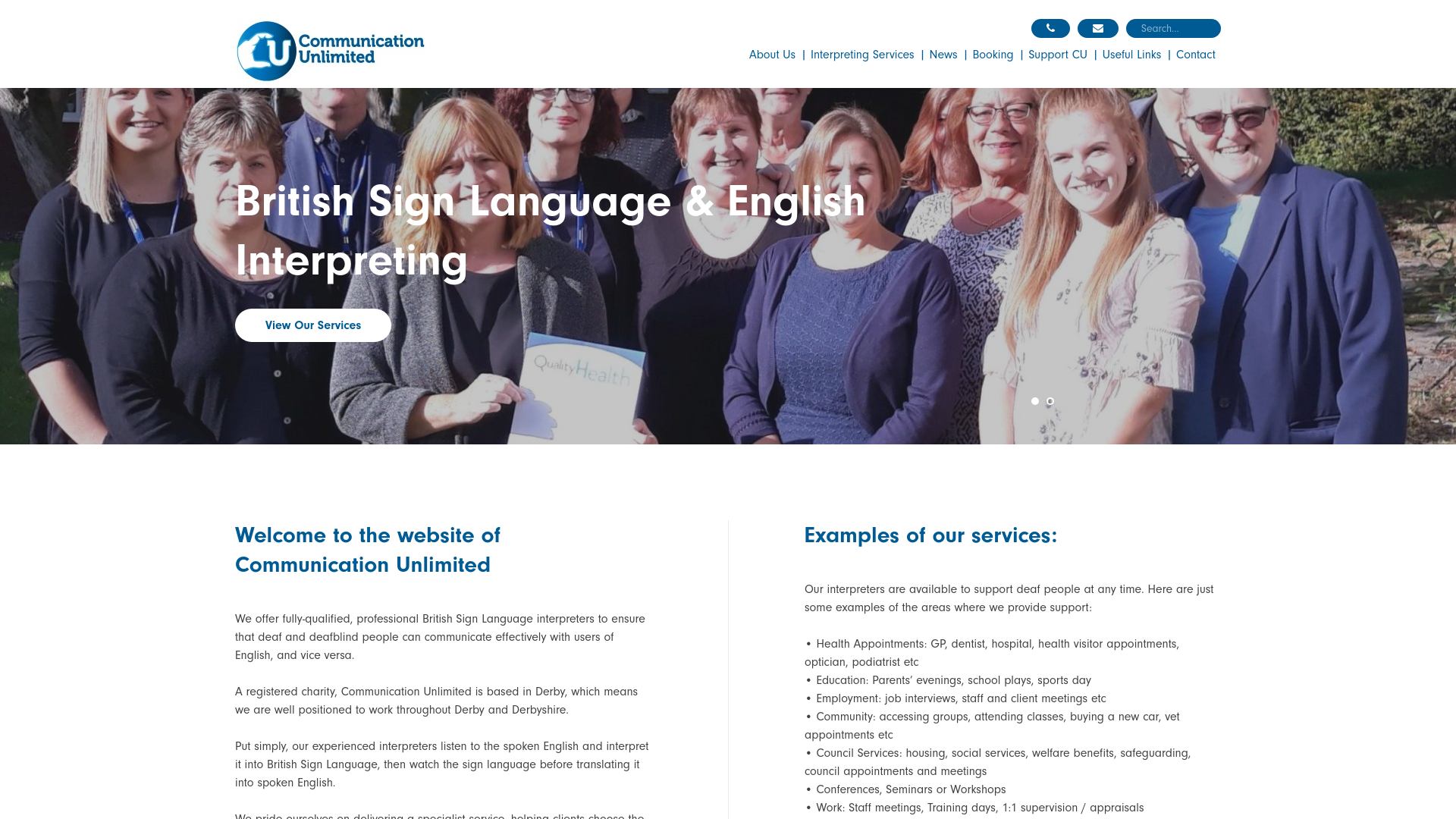 Website screenshot
