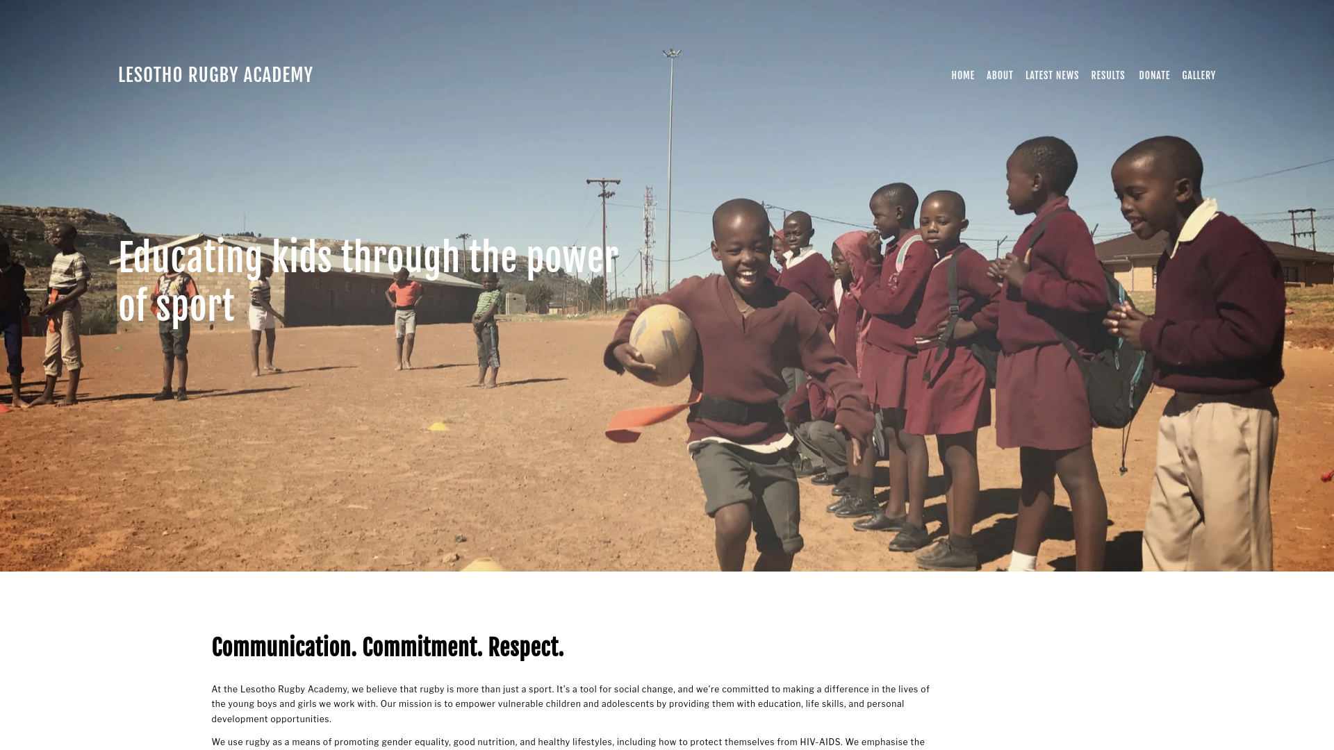 Website screenshot